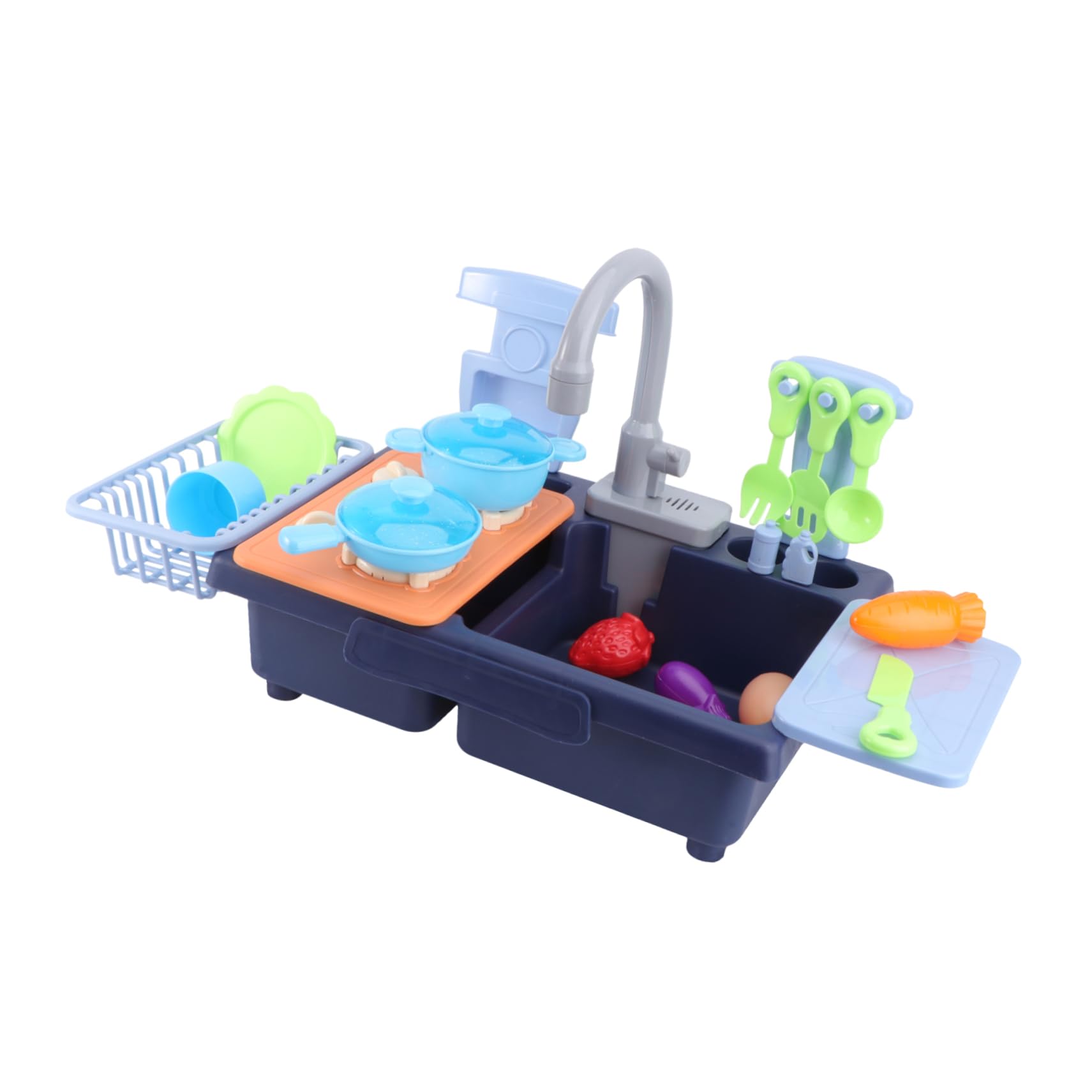ORFOFE Pretend Play Kitchen Toy Set for Toddlers - Color Changing Sink, Dishwasher & Appliances - Preschool Learning Toys for Kids - Perfect for Role Play, Cosplay & Early Childhood Development