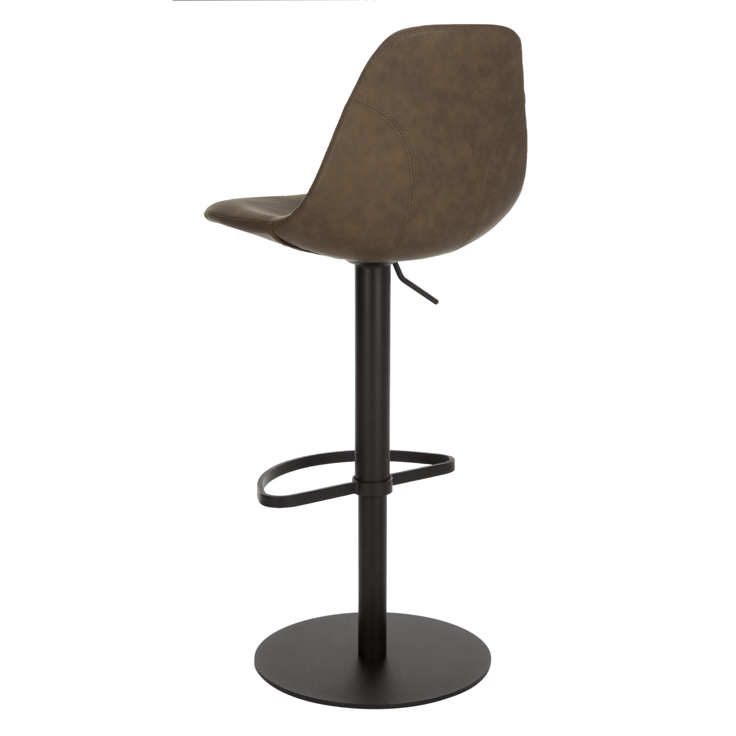 Safavieh Home Collection Sky Cognac Adjustable Swivel Bar Stool - Modern Counter Height Bar Stool with 360° Rotation for Kitchen Island, Breakfast Nook & Home Bar
