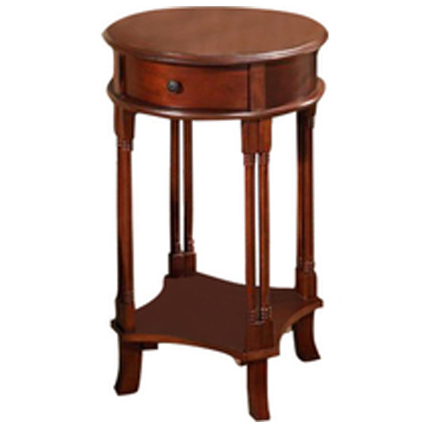 Handcrafted Cedar Wood Round Accent Table - Rustic Home Decor Side Table for Living Room, Bedroom & Patio - Natural Wood Coffee Table with Sturdy Base