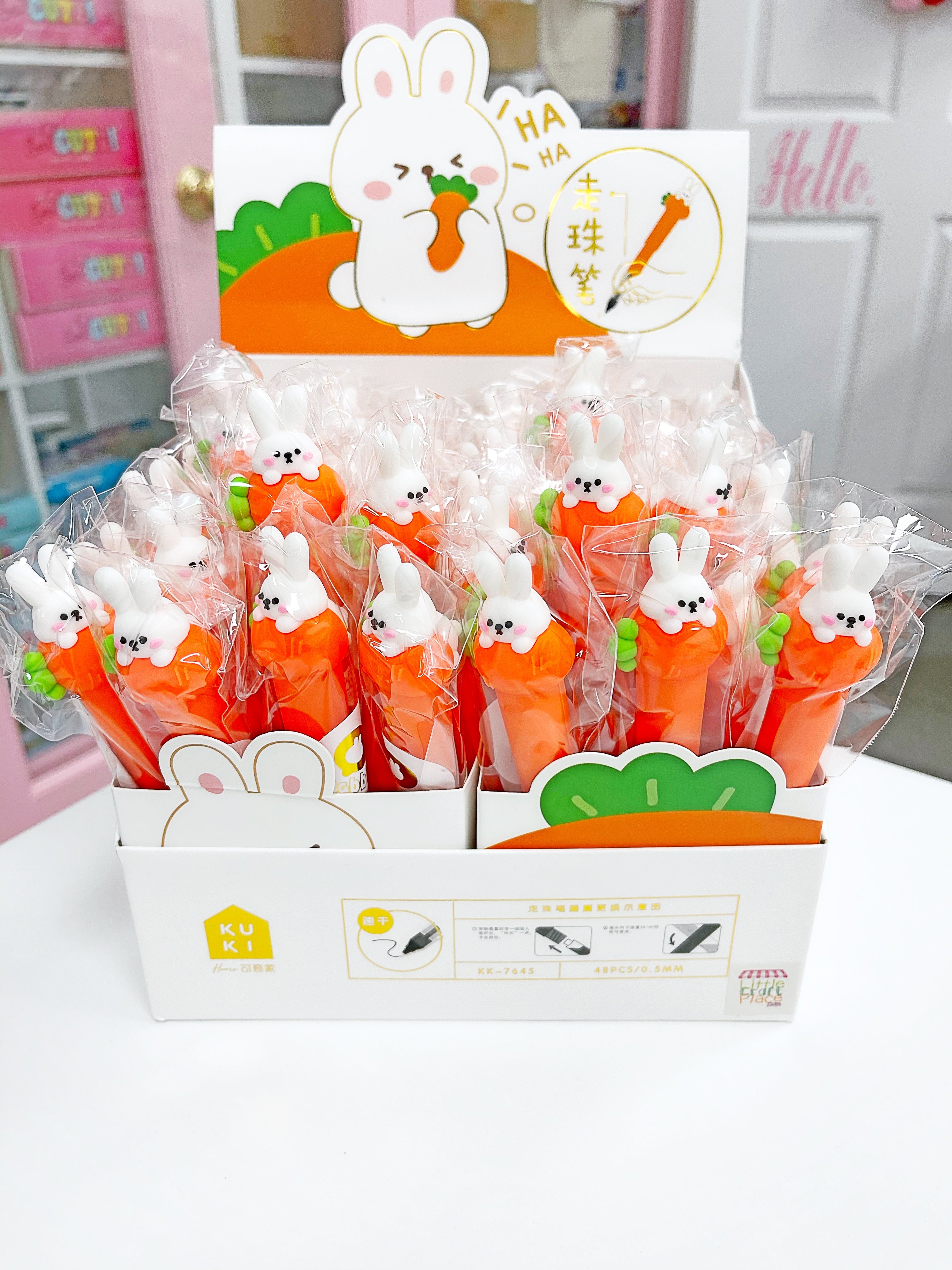Cute Bunny Carrot Rollerball Pen - Fun Writing Instrument for Journaling, Note Taking & Easter Gifts - Perfect for Students, Office & Creative Writing