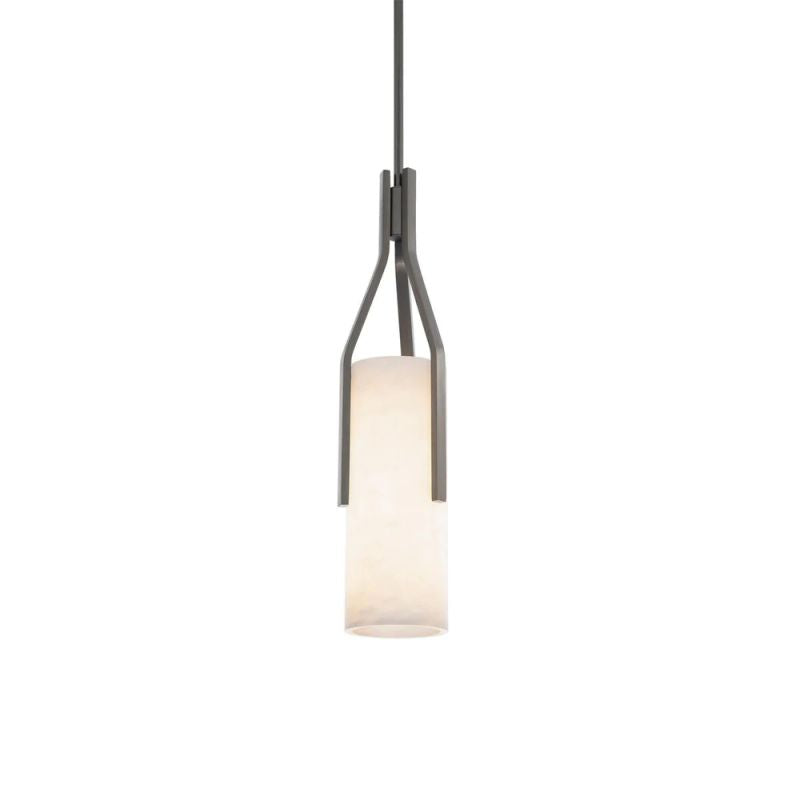 Alabaster Firenze 22 Inch Modern LED Pendant Light - Dimmable Hanging Fixture for Kitchen Island, Dining Room, or Bedroom Lighting
