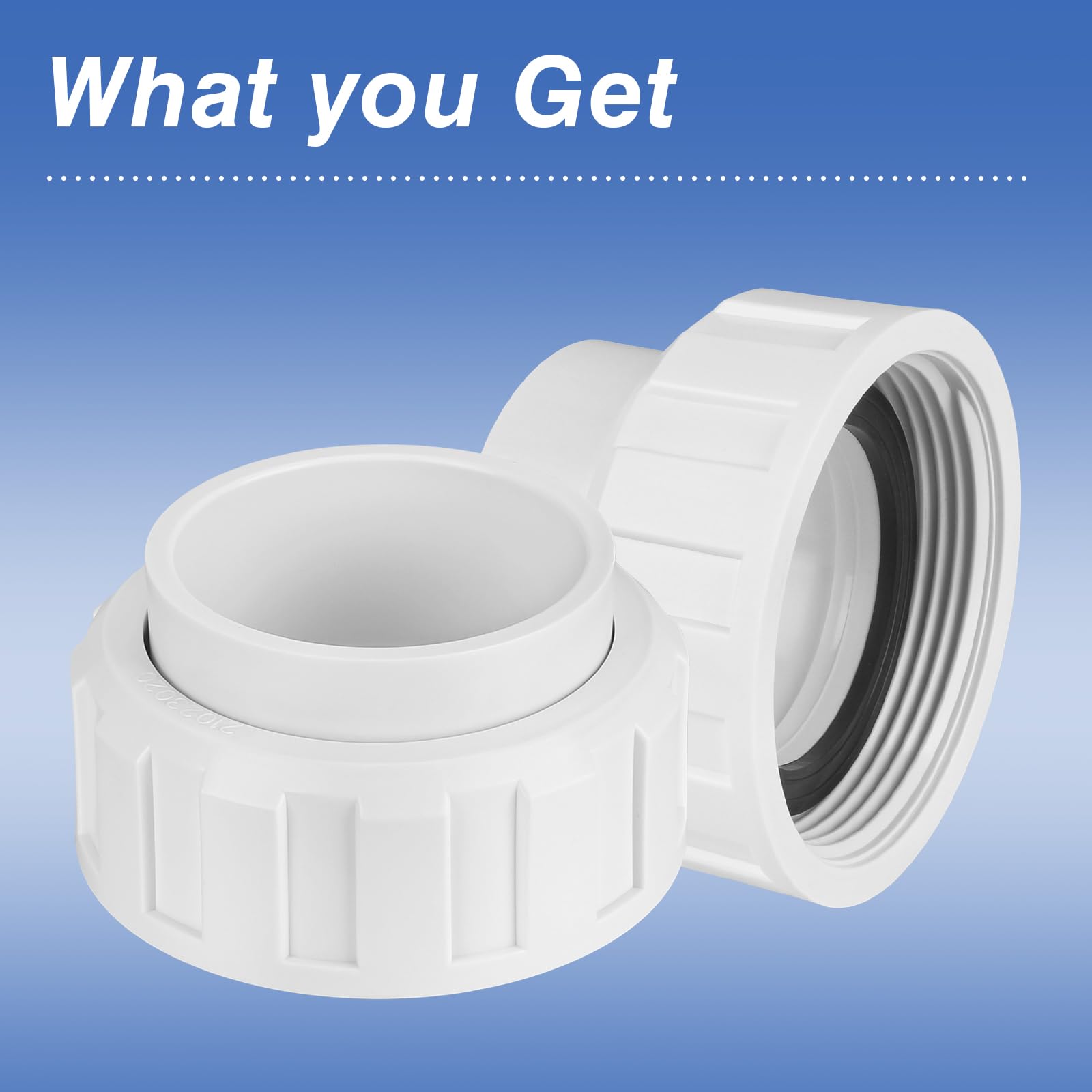 Raypack Pool Heater Replacement Parts - 2-Inch PVC Connector Heater Flange 006723F with Nut - Compatible with Rheem Pool Heaters (2-Pack) - Perfect for Pool Heating System Repairs and Maintenance