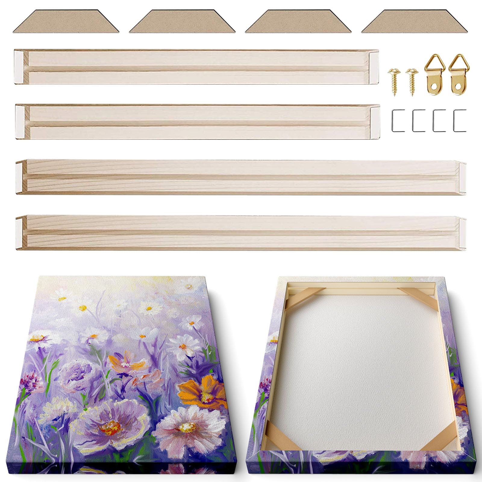DIY Solid Wood Canvas Frame Kit for Oil Painting & Wall Art - Home Decor