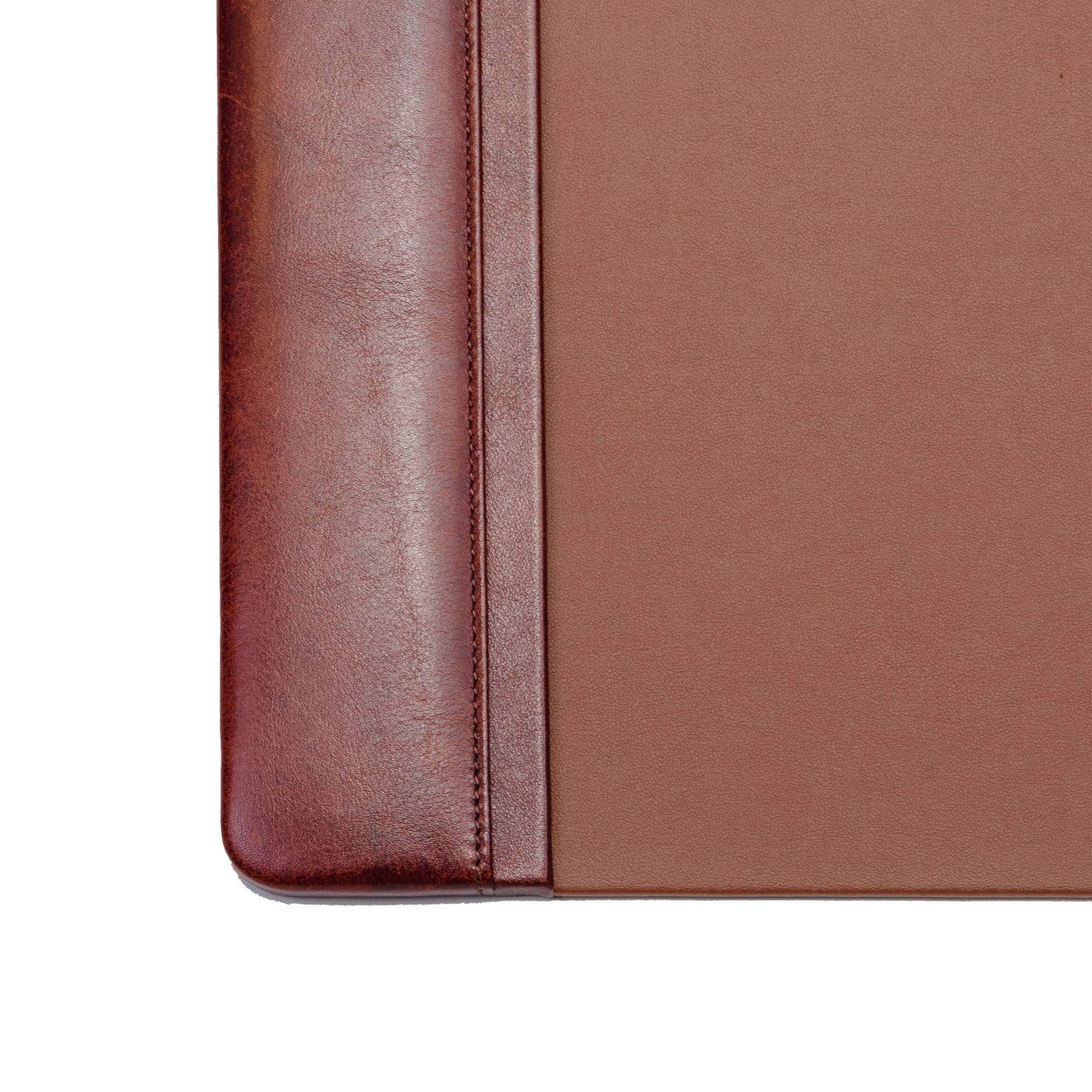 Premium Dacasso Leather Desk Calendar Pad - 34 x 20 Inches, Mocha Brown (P3050) - Elegant Office Organizer for Executive Desks, Home Offices & Gift Giving