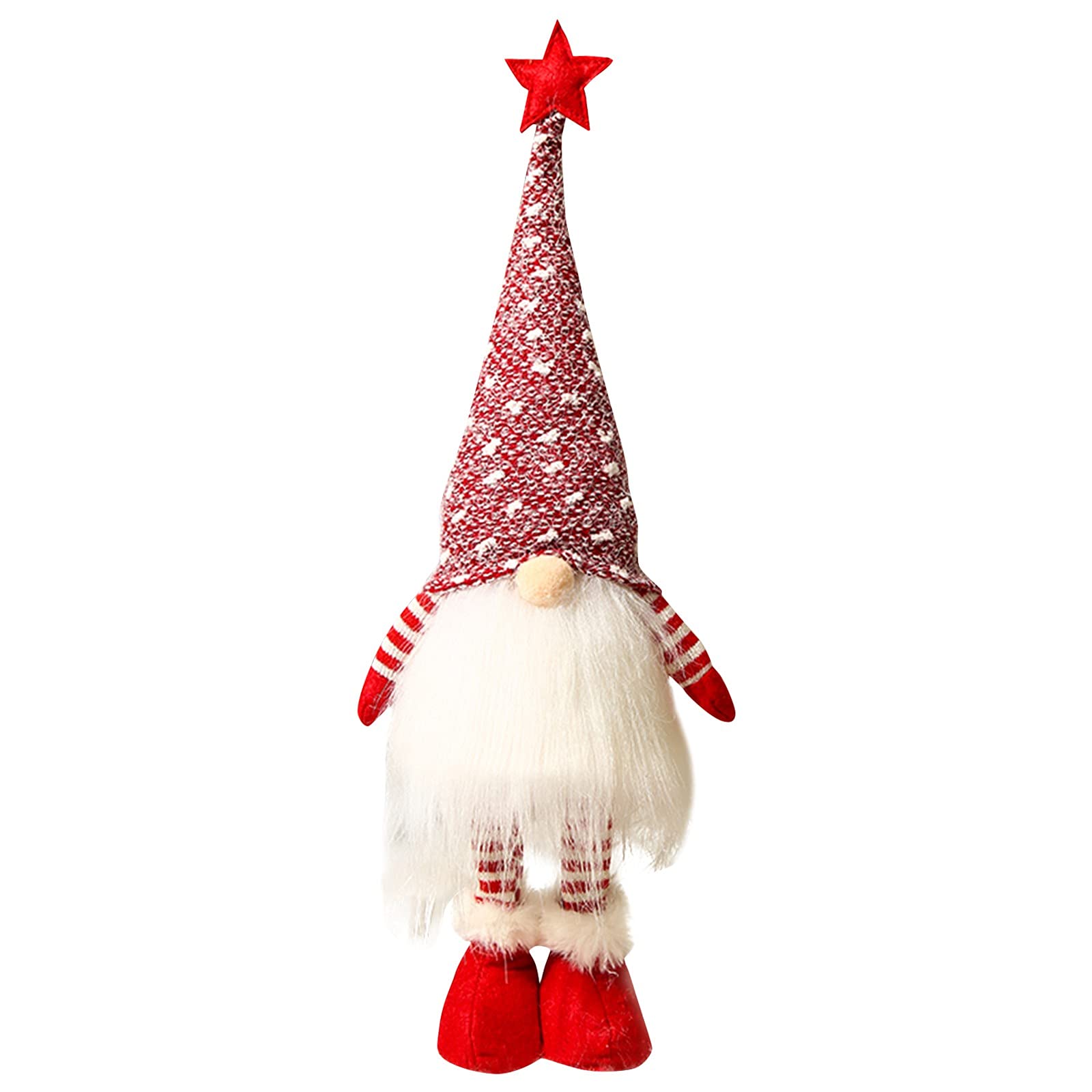 Glowing Christmas Gnome Doll with LED Lights - Faceless Standing Decor for Home, Party & Holiday Decorations - Red LED Gnome Figure for Indoor & Outdoor Use - Perfect for Christmas Tree, Mantel, Yard & Gift Giving