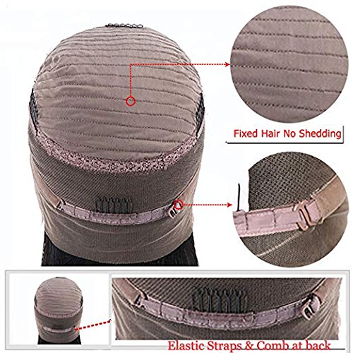 360 Lace Frontal Wig Human Hair Brazilian Remy Curly Glueless Pre-Plucked with Baby Hair - 20 Inch 180% Density Transparent Lace Wig for Black Women | Perfect for Daily Wear, Parties, and Special Occasions