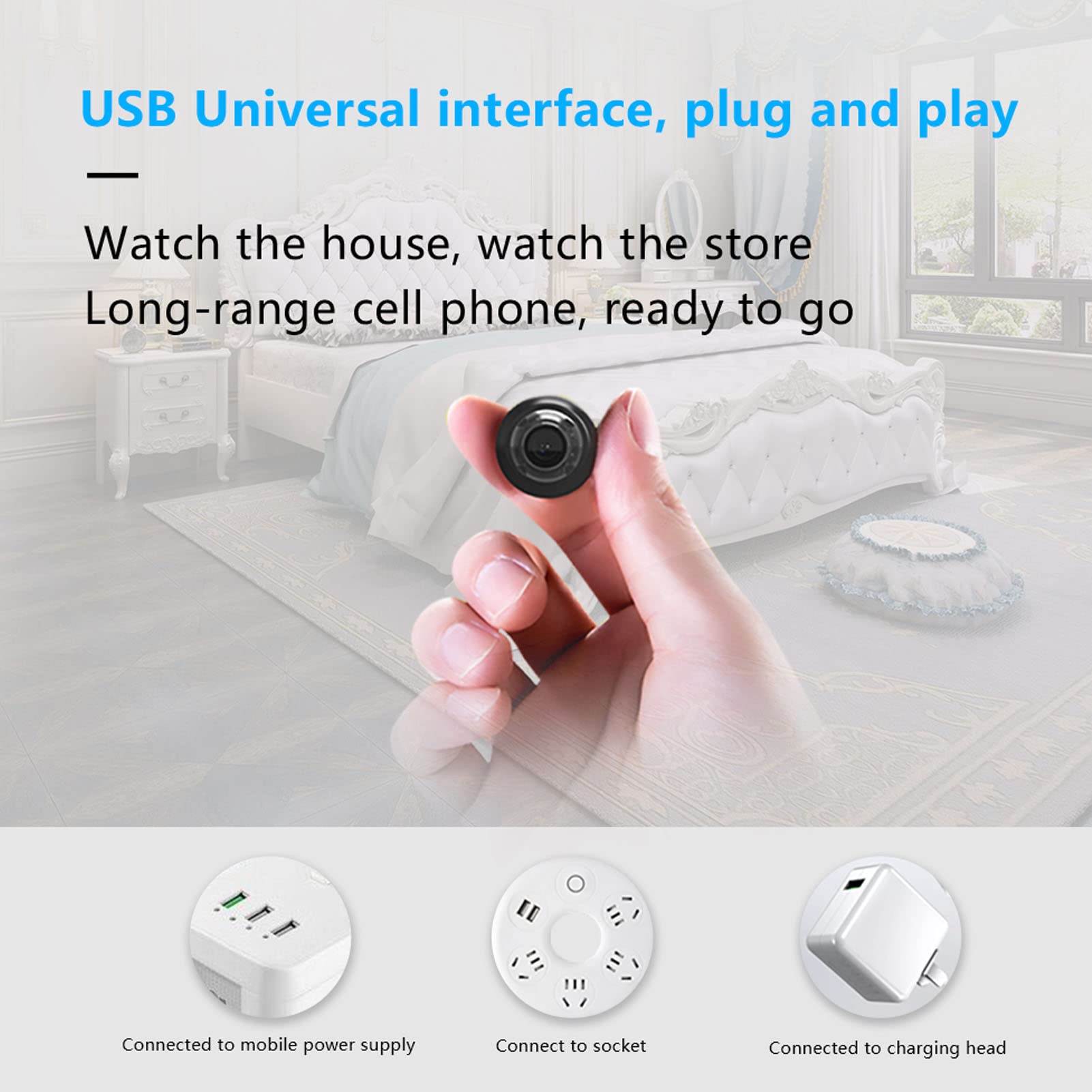 SEAFRONT 1080P HD Indoor WiFi Security Camera with 140° Wide Angle, Motion Detection, Night Vision & Two-Way Audio - Wireless Smart Home Camera for Baby Monitor, Pet Monitoring, Office & Room Security