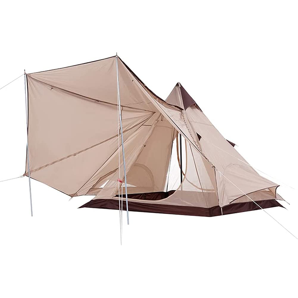 Premium Canvas Bell Tent - Waterproof Double Layer Pyramid Camping Tent for Outdoor Adventures, Beach Picnics, Hunting & Hiking Shelter | Durable Mongolian Yurt Style Tent for Family Camping, Festivals & Backpacking Trips