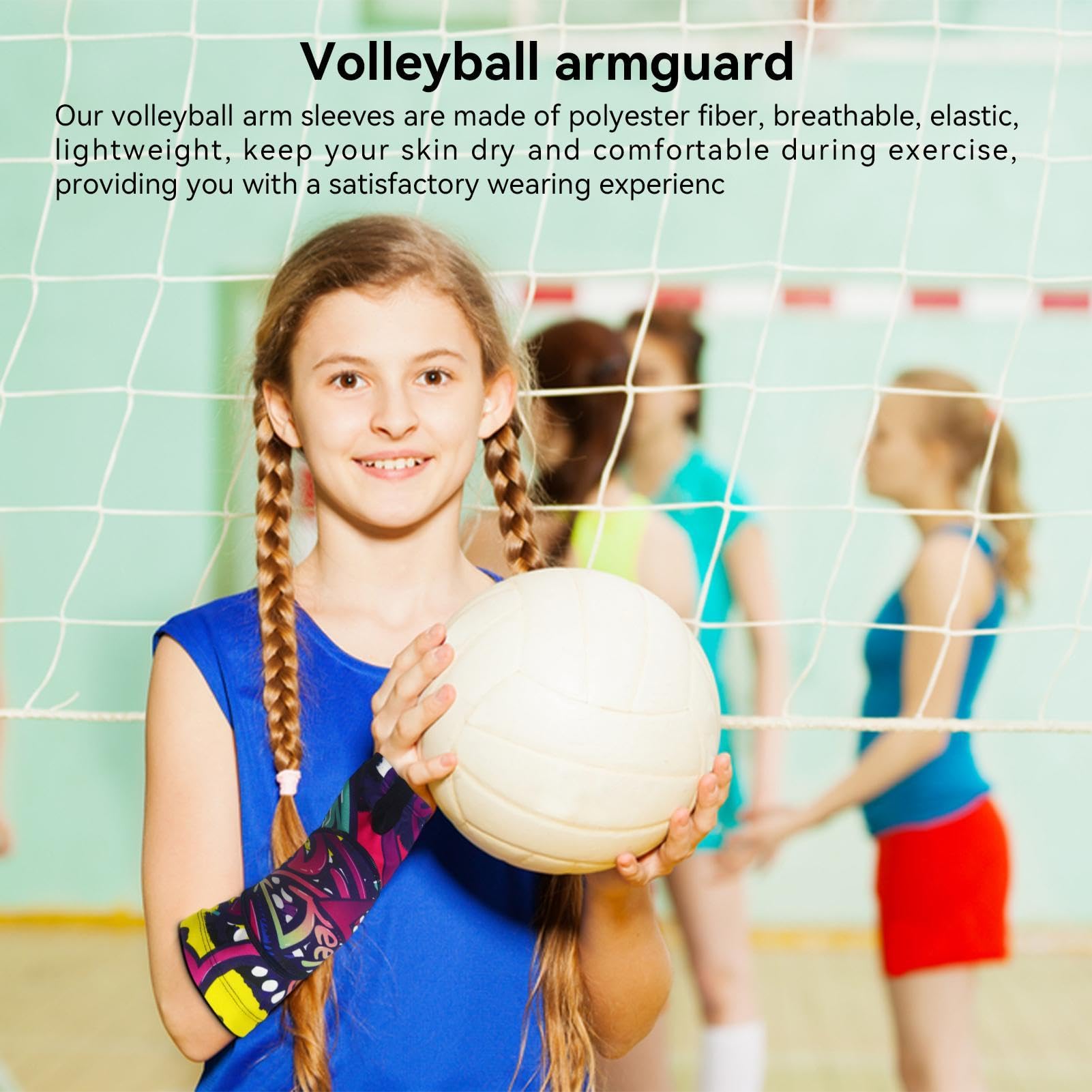 Youth Volleyball Arm Sleeves - Breathable Protective Arm Guards for Passing & Hitting | Perfect for Teen Volleyball Players | Training & Match Use