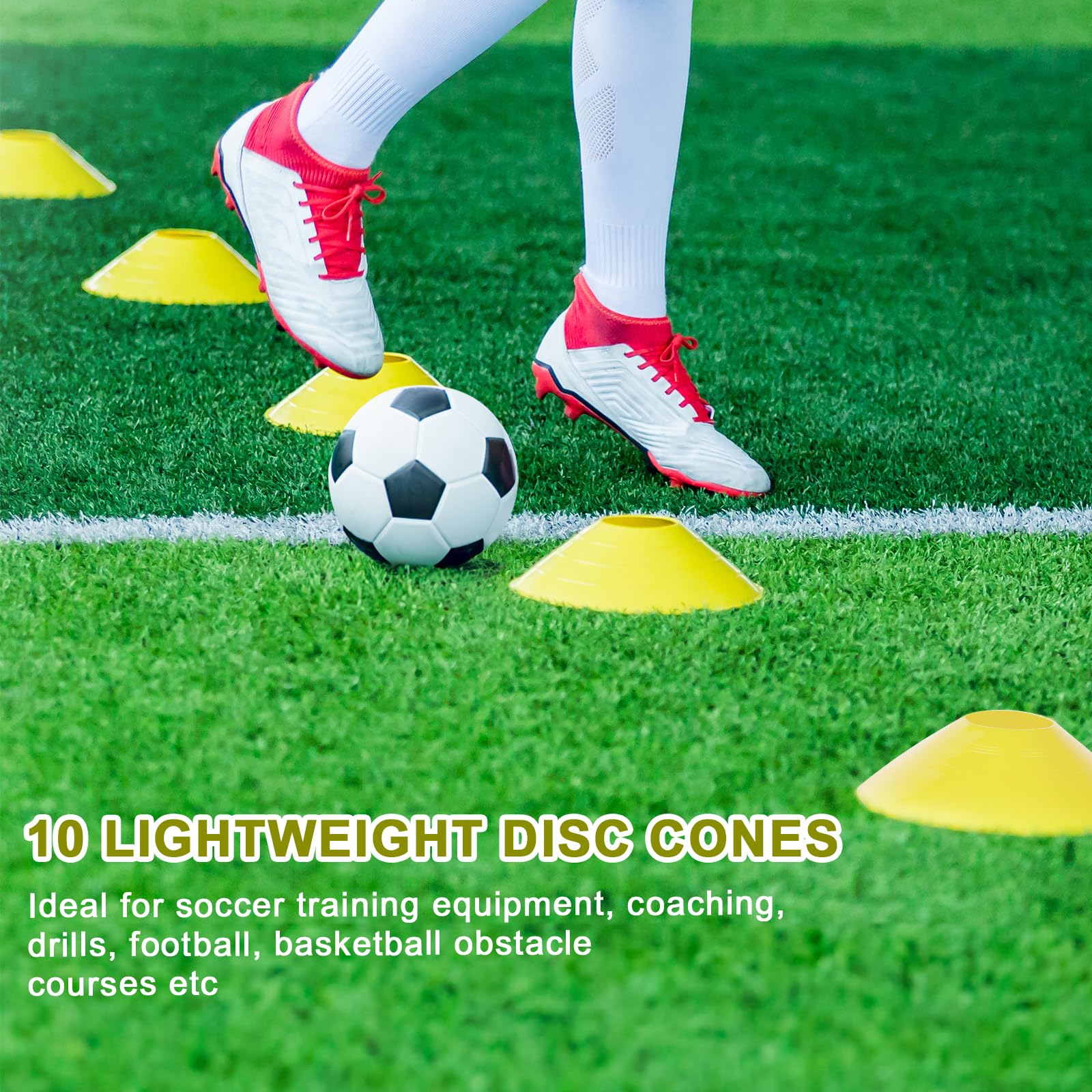 AGPTEK 6m Football Running Training Set - 25 PCS Agility Ladder, Speed Cones, Jump Rope & Soccer Kick Trainer with Carry Bag | Soccer Drills Equipment for Speed & Agility Training | Perfect for Football Practice, Fitness Workouts & Youth Sports Training