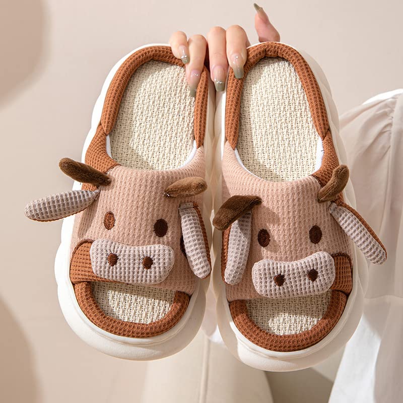 Yoroka Cartoon Slippers for Women - Cute Animal Shaped House Shoes with Thick Soft Sole, Comfortable Indoor & Outdoor Slippers - Perfect for Home, Dorm, Lounge, and Travel Use