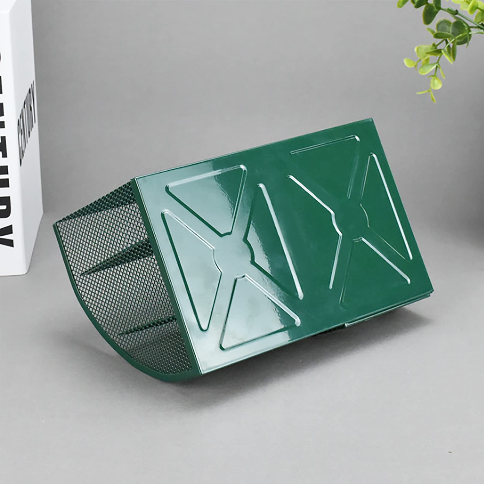 VANRA Metal Mesh Desktop Organizer with 6 Compartments & Drawer - Office & School Supplies Holder - Perfect for Pens, Pencils, Scissors & Stationery Storage (Olive Green) - Ideal for Home Office, Classroom & Workspace Organization