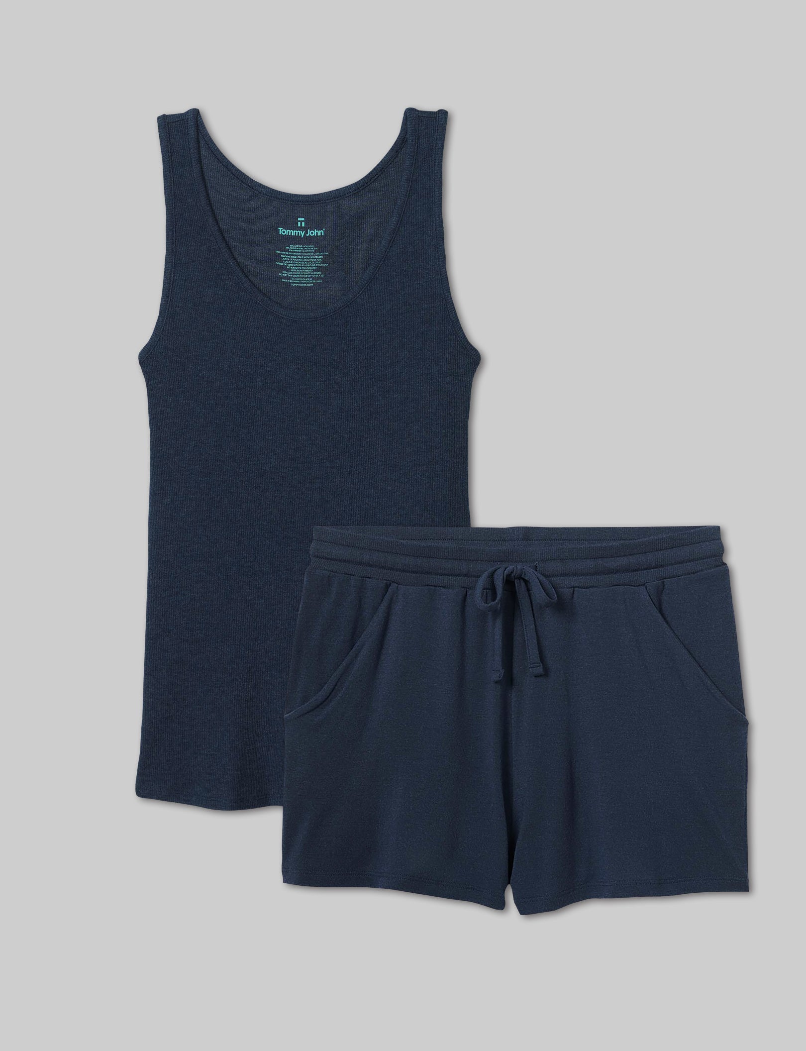 Women's Comfortable Lounge Tank Top & Shorts Set - Soft Casual Sleepwear for Relaxing at Home, Yoga, and Lounging