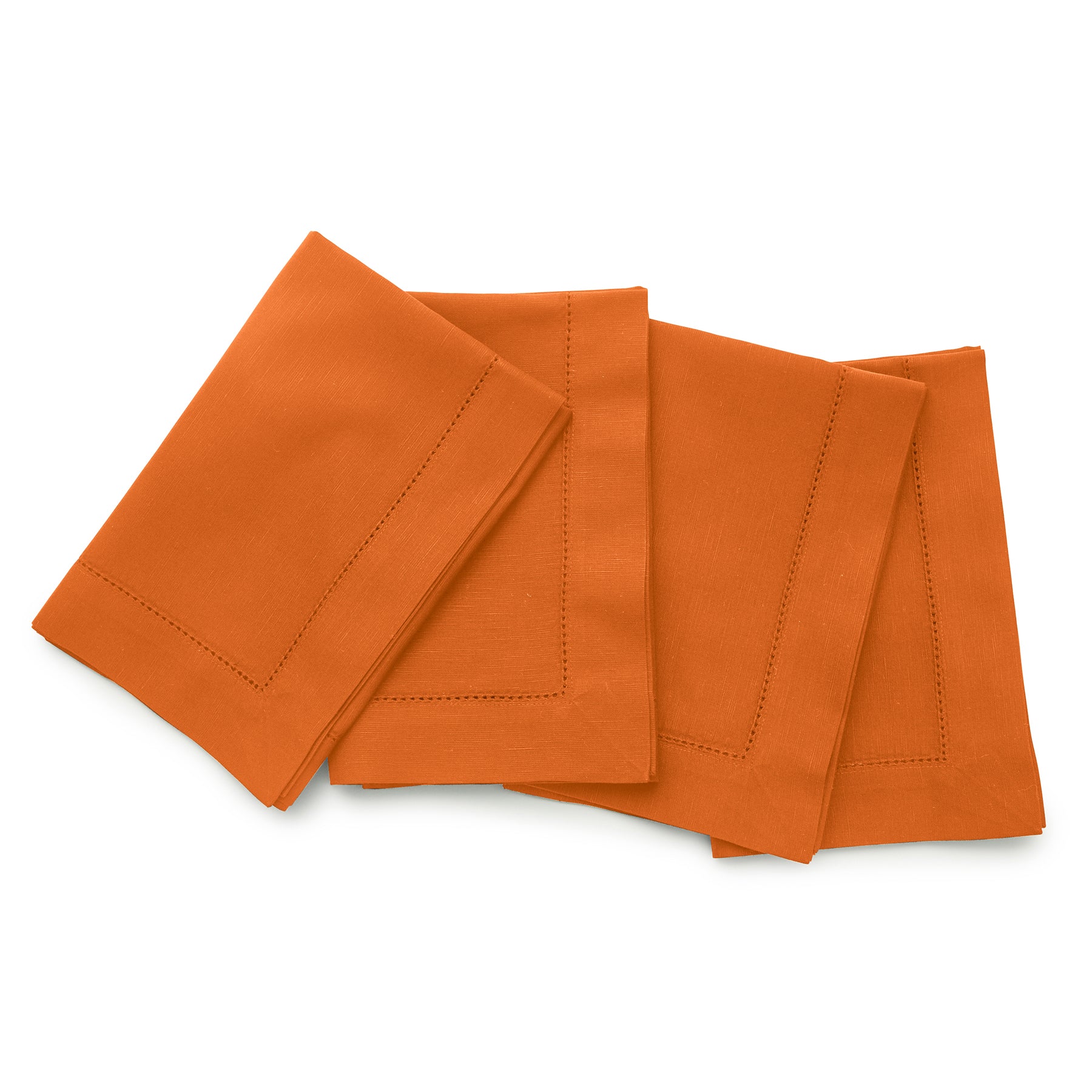 Premium Cotton Linen Hemstitch Napkins Set - 100% Natural Fabric Dinner Napkins for Formal Dining, Wedding, and Special Occasions - Elegant Table Decor for Restaurants and Home Entertaining