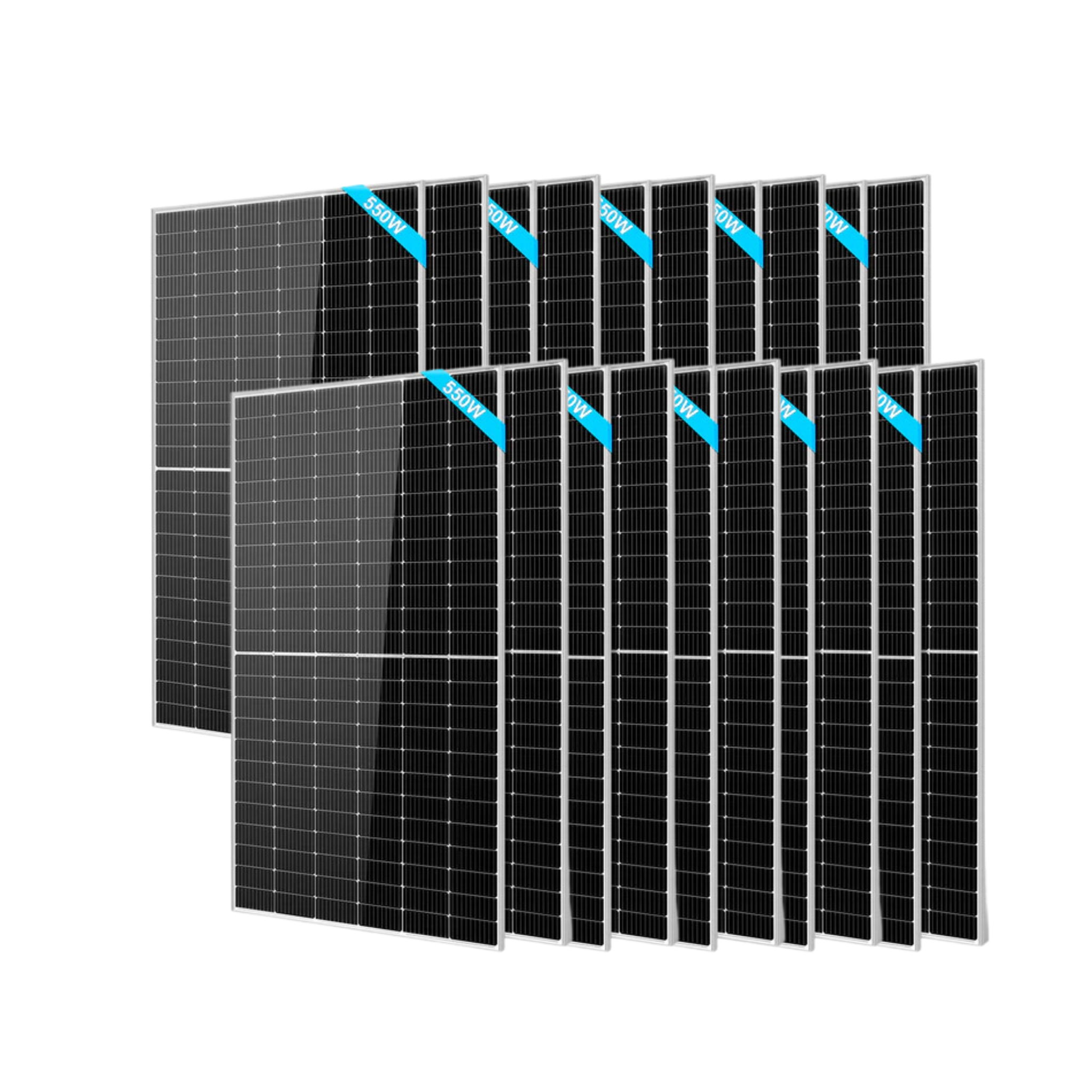SunGoldPower 550W Monocrystalline PERC Solar Panel - High Efficiency 550 Watt Solar Module for Home, RV & Off-Grid Power | SG-550WM | Durable Weather-Resistant Design for Outdoor Energy Solutions