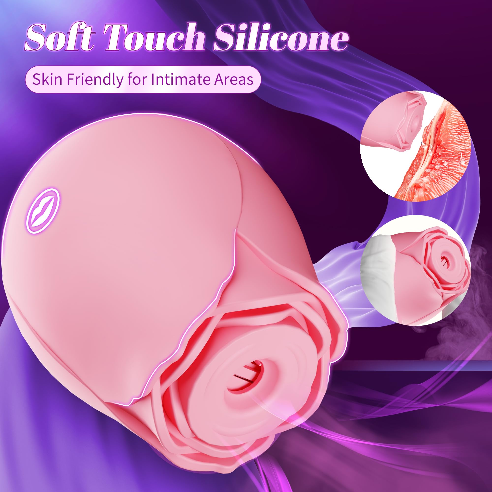 Lolitree Rechargeable Clitoral Stimulator - 10 Vibration Modes & APP Control, Pink Suction Vibrator for Women's Pleasure, Adult Sex Toy for Couples & Solo Play - Perfect for Bedroom Fun, Romantic Nights & Self-Care Moments