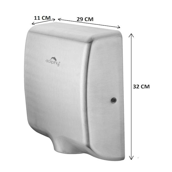 Dolphy Tornado 1000W High-Speed Stainless Steel Turbo Hand Dryer - Perfect for Restaurants, Hospitals, and Public Restrooms