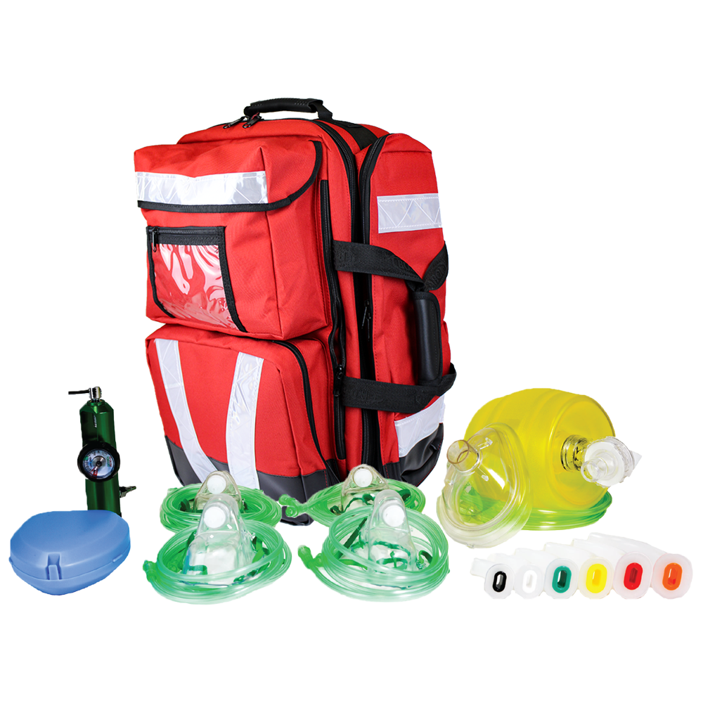Oxygen Resuscitation Kit - Portable Emergency First Aid Regulator for Medical & Outdoor Use - 48 x 54 x 32cm - Perfect for Hospitals, Ambulances & Wilderness Rescue