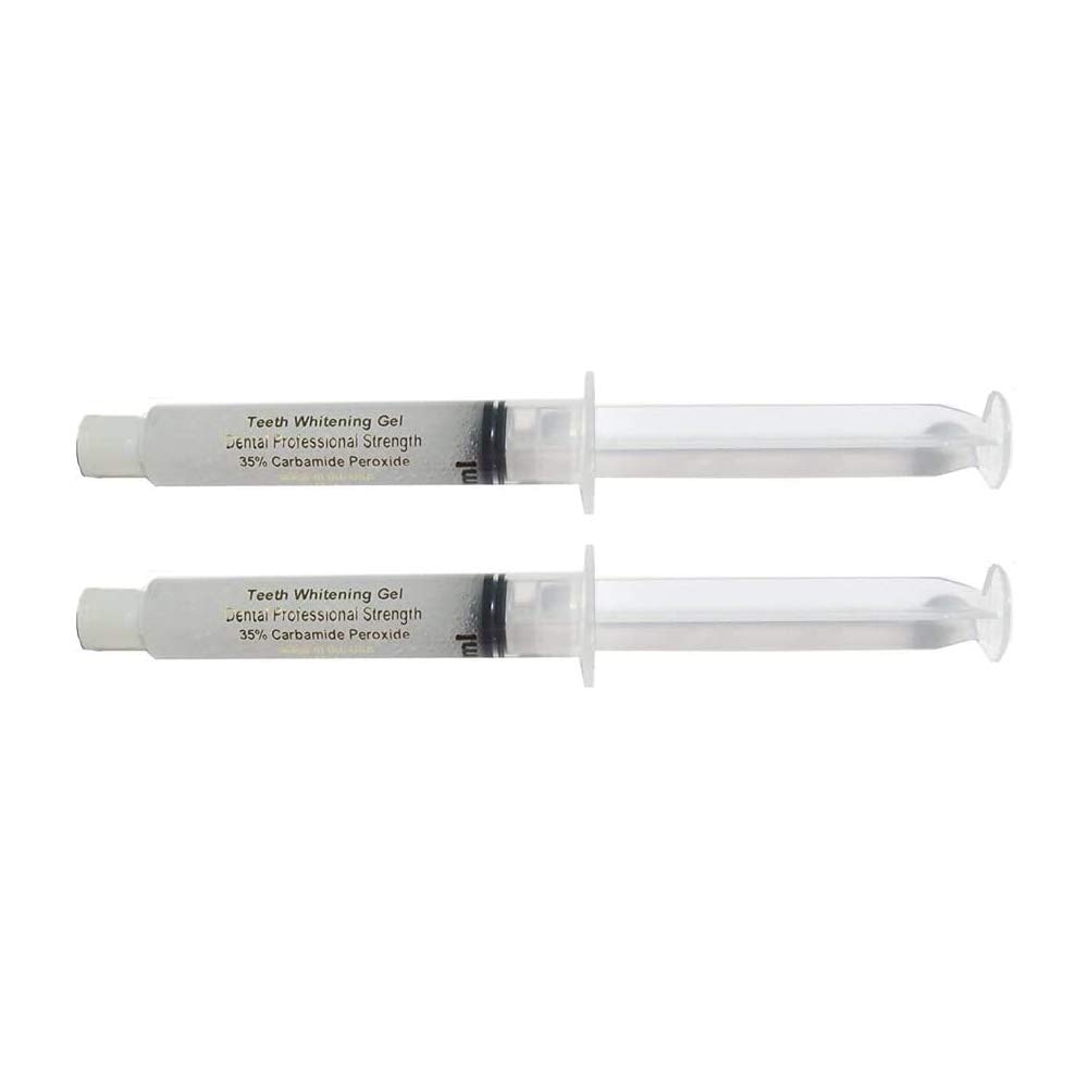 Professional Teeth Whitening Gel Syringe with 35% Carbamide Peroxide - Dental Bleaching Gel for Brighter Smile (3ml, 2-Pack) - Perfect for At-Home Whitening & Dental Office Use