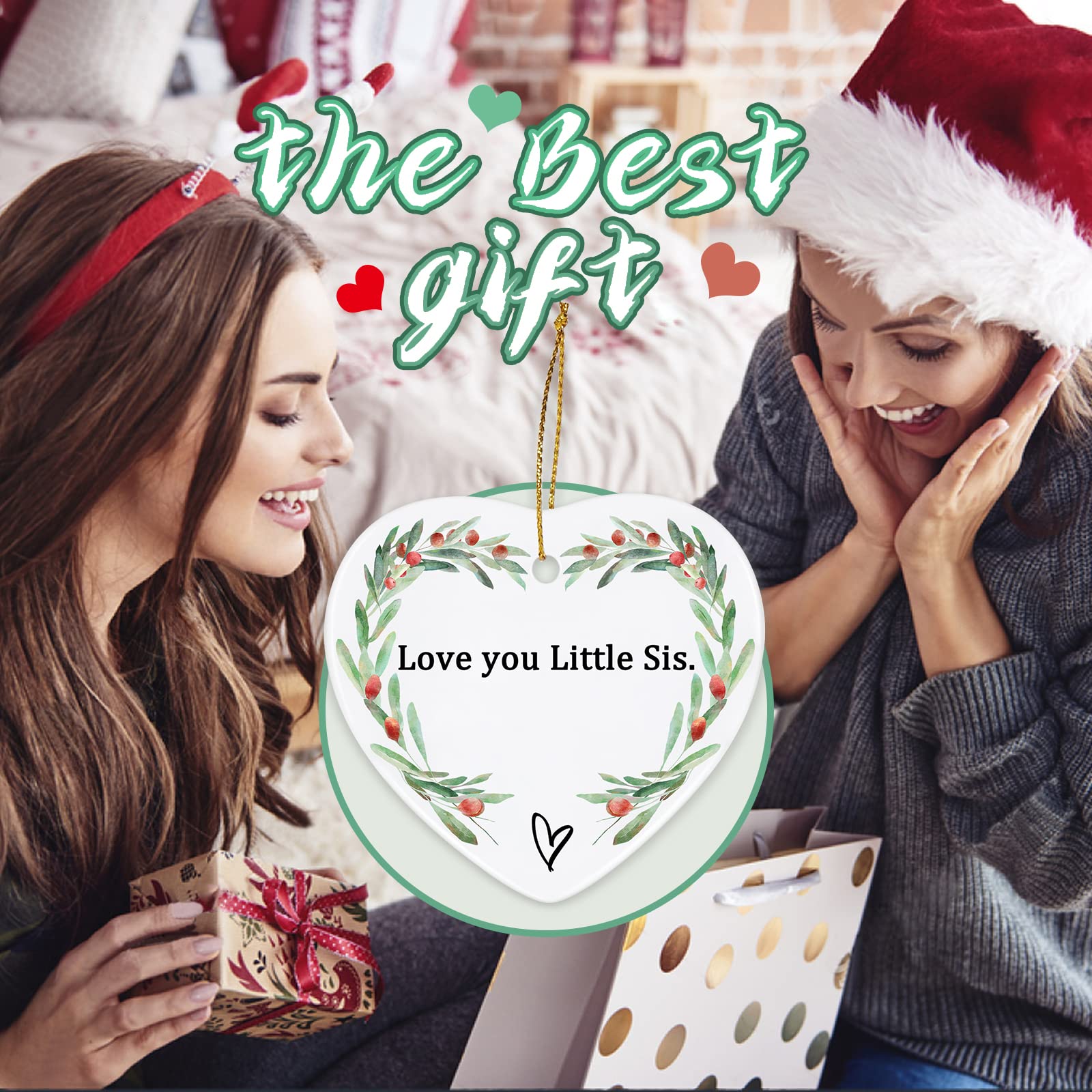 Thoughtful Sister Gifts - Jocidea Keepsake Ornament for Birthday, Christmas & Special Occasions | Unique Sister-in-Law Present, Women's Gift Idea for Home Decor & Sentimental Moments