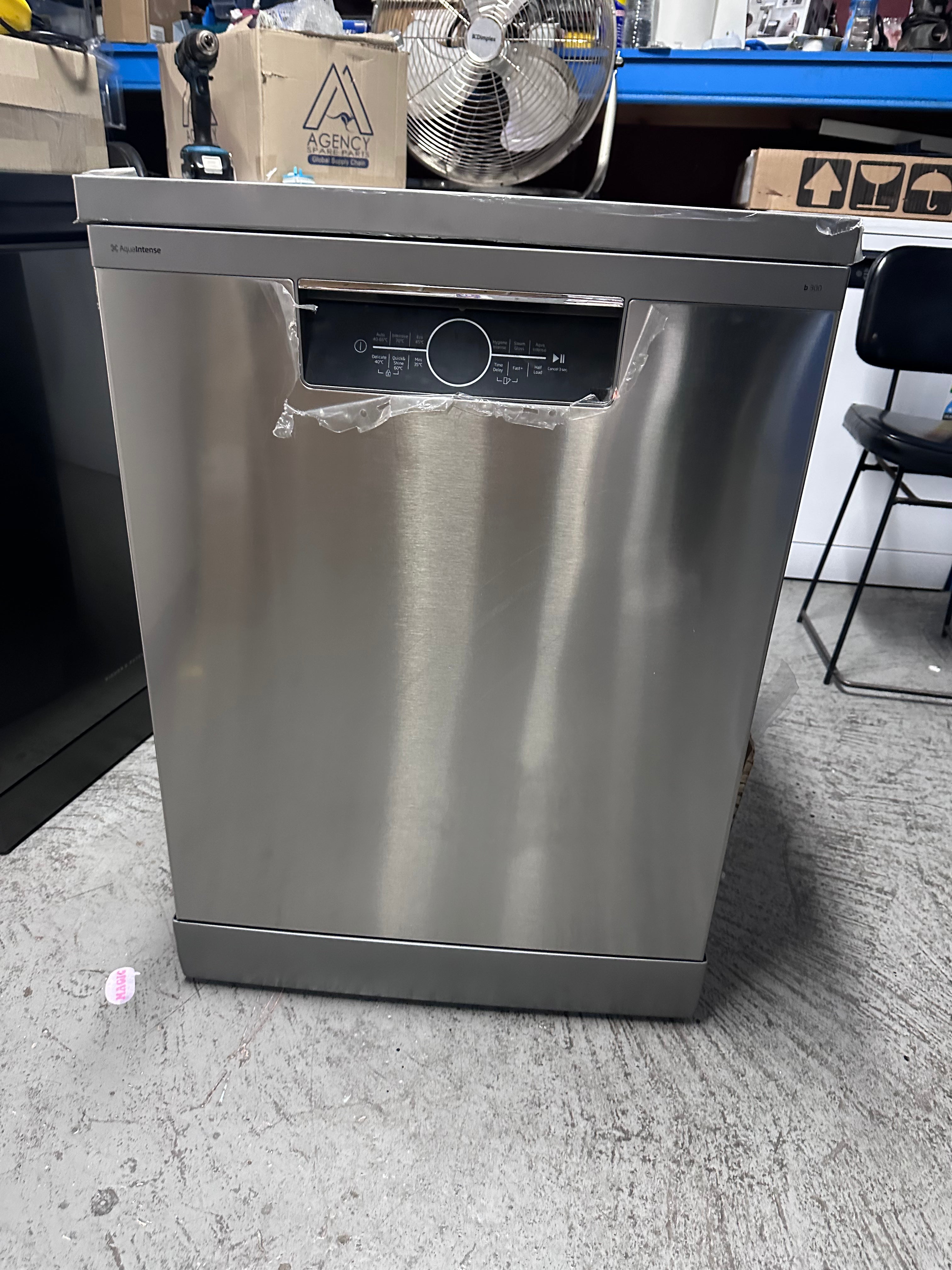 Beko 60cm Freestanding Dishwasher - 16 Place Settings, Platinum Steel Finish, Energy Efficient (Model BDFB1630X) [Factory Second] - Perfect for Small Kitchens, Apartments & Open-Plan Living Spaces