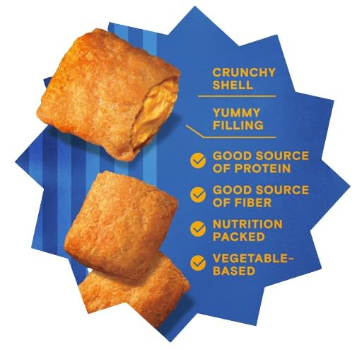 Extra Chedda' Mac High Protein Vegan Snacks - Gluten Free, Non-GMO, Plant Based Stuffed Snacks with Zero Added Sugar - Healthy Low Glycemic Snacks for Adults & Kids - 15 Count by Rivalz - Perfect for On-the-Go, Lunchboxes & Post-Workout Fuel