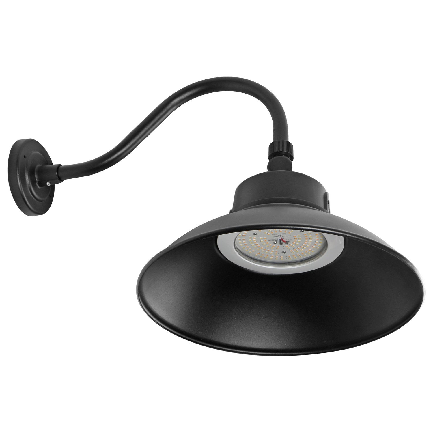 14 LED Gooseneck Light - 5500 Lumens, Photocell Sensor, Adjustable 3000K/4000K/5000K Color Temperature, Black - Perfect for Garage, Workshop, and Outdoor Lighting