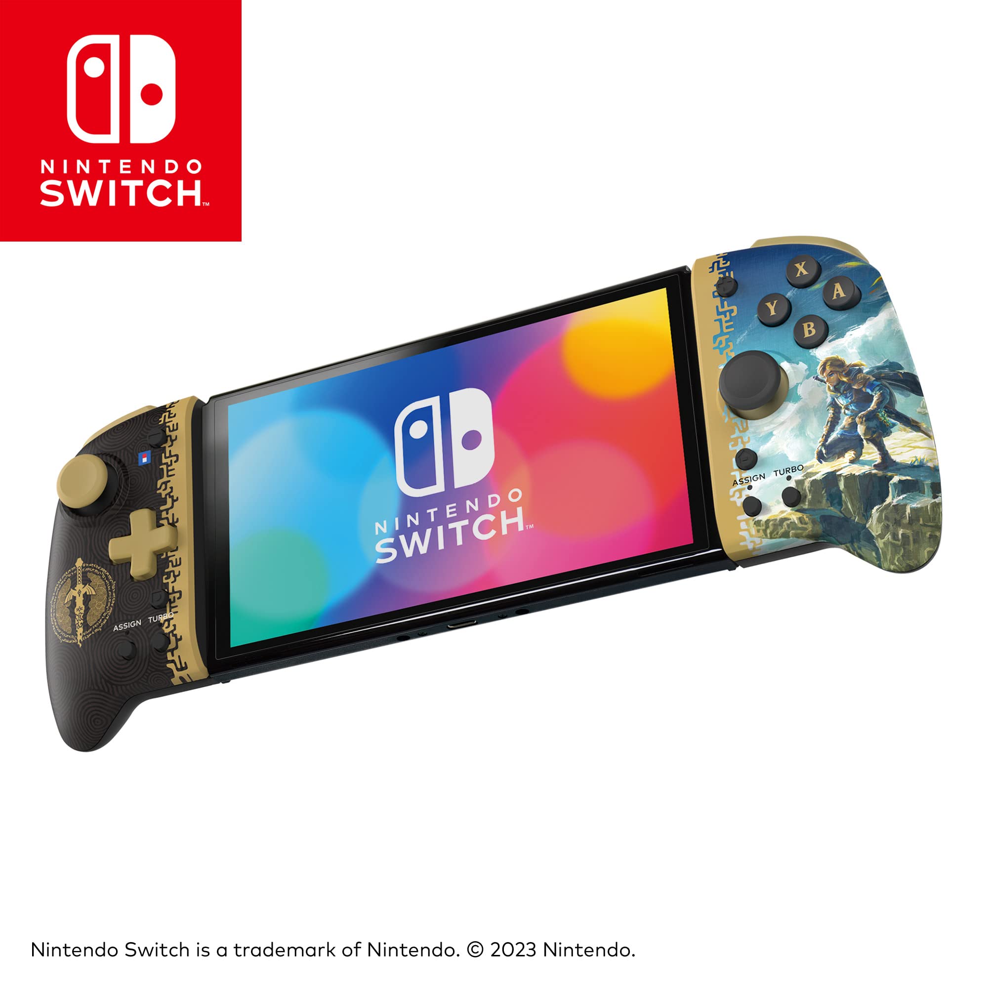 HORI Nintendo Switch Split Pad Pro (The Legend of Zelda™: Tears of the Kingdom Edition) - Officially Licensed Joy-Con Controller for Nintendo Switch & OLED Model - Ergonomic Grip for Comfortable Gaming - Perfect for Long Play Sessions and Competitive Gaming