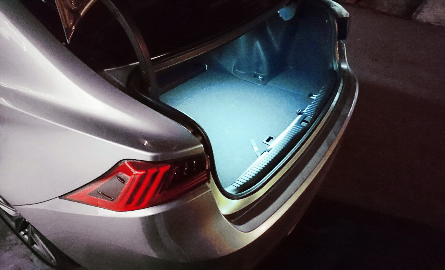 2W High Power Ice Blue LED Trunk Cargo Light Assembly for Lexus & Toyota - Bright Interior Lighting for Nighttime Loading & Organizing