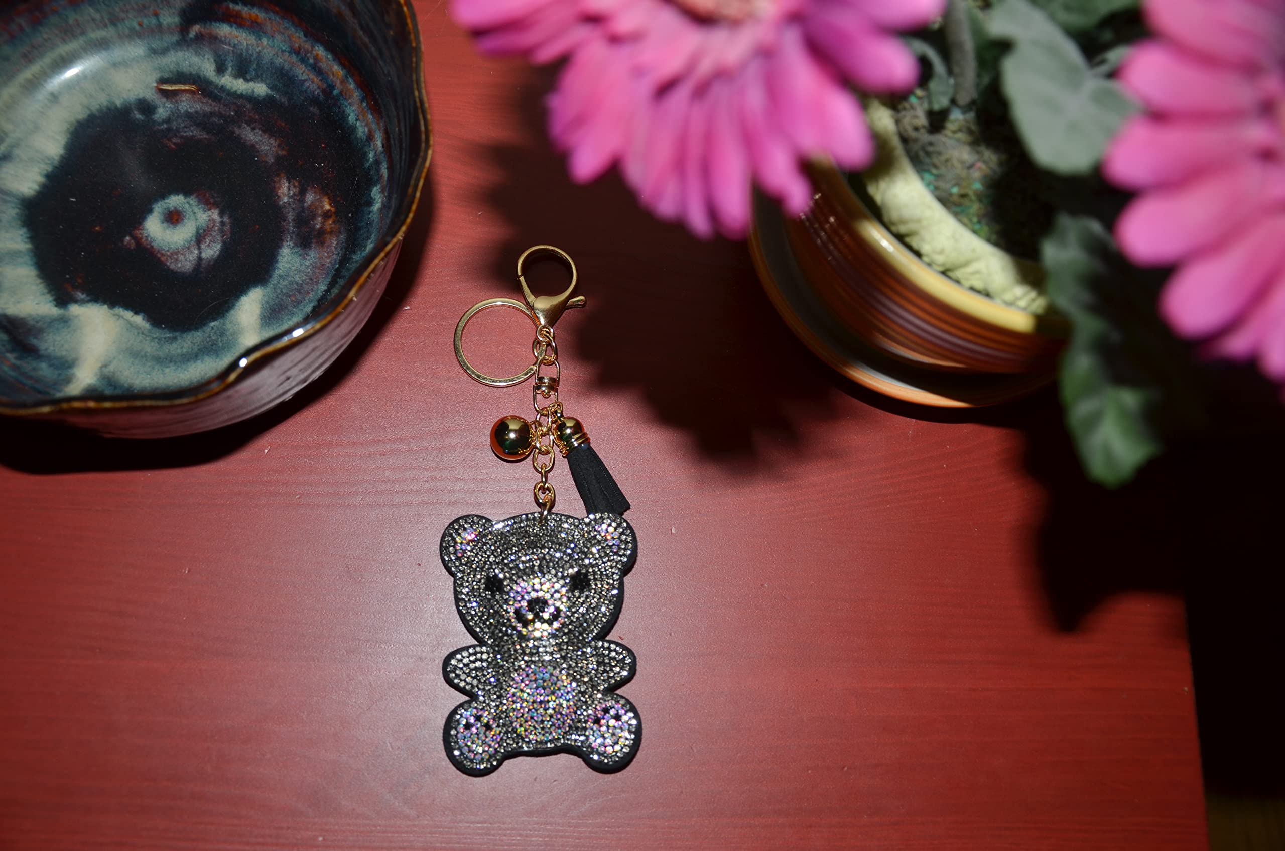 Sparkling Rhinestone Keychain for Women - Elegant Bling Keychain Accessories, Car Keys & Purse Charms - Perfect for Handbags, Wallets & Gift Giving