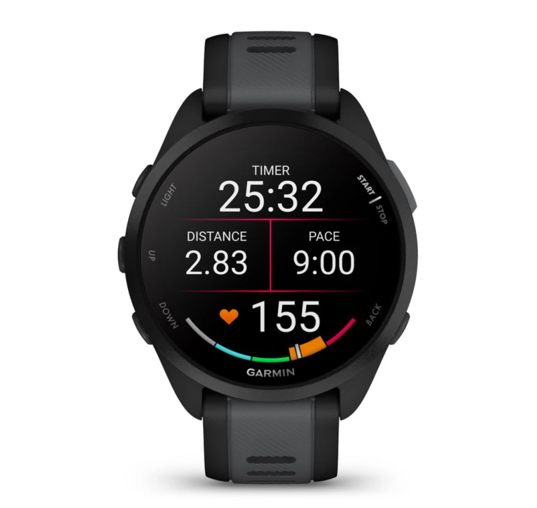 Garmin Forerunner 165 GPS Running Watch (Black/Slate Grey) - Track Distance, Pace & Heart Rate for Outdoor Fitness & Training