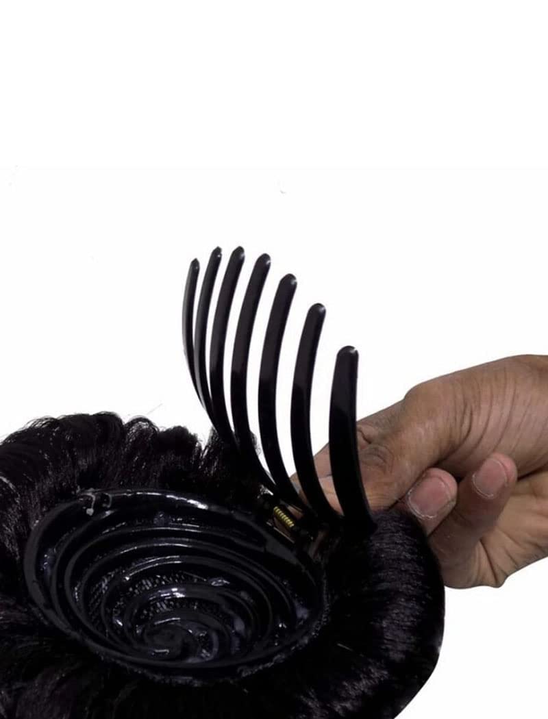 MoonEyes Golden Highlighted Synthetic Hair Bun for Women - Perfect for Cosplay, Prom, Weddings & Special Occasions