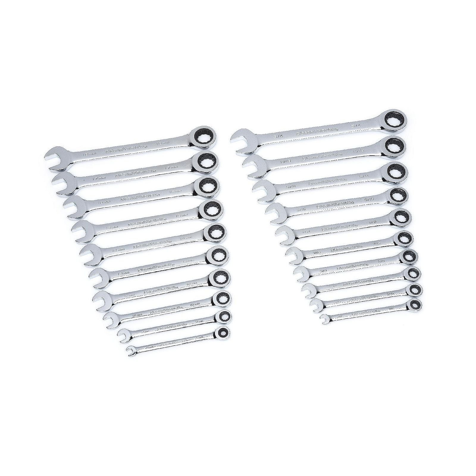 Gearwrench 20-Piece Ratcheting Wrench Set - SAE & Metric (35720) | Professional Automotive Tool Kit for Mechanics & DIY Car Repair