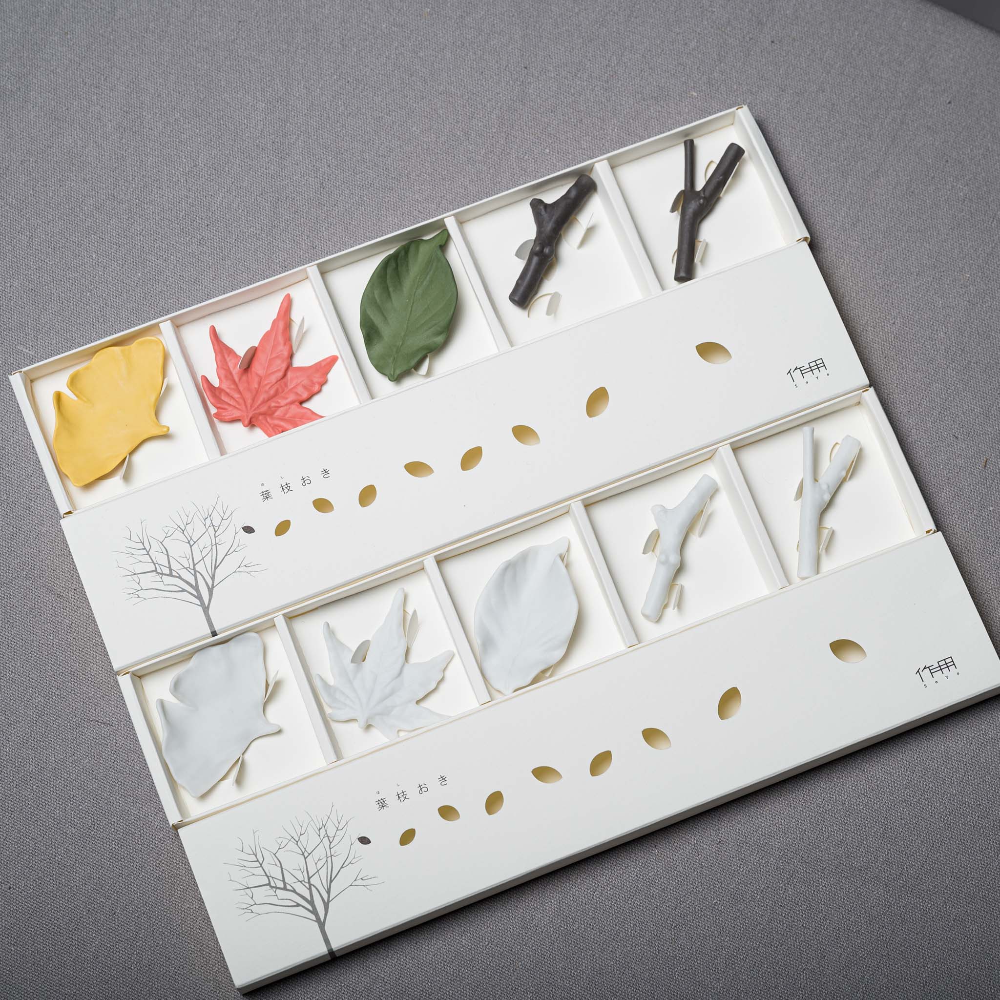 Elegant Leaf-Shaped Chopstick Rests Gift Set - Pack of 5 | Perfect for Asian Dining, Sushi Nights & Home Decor