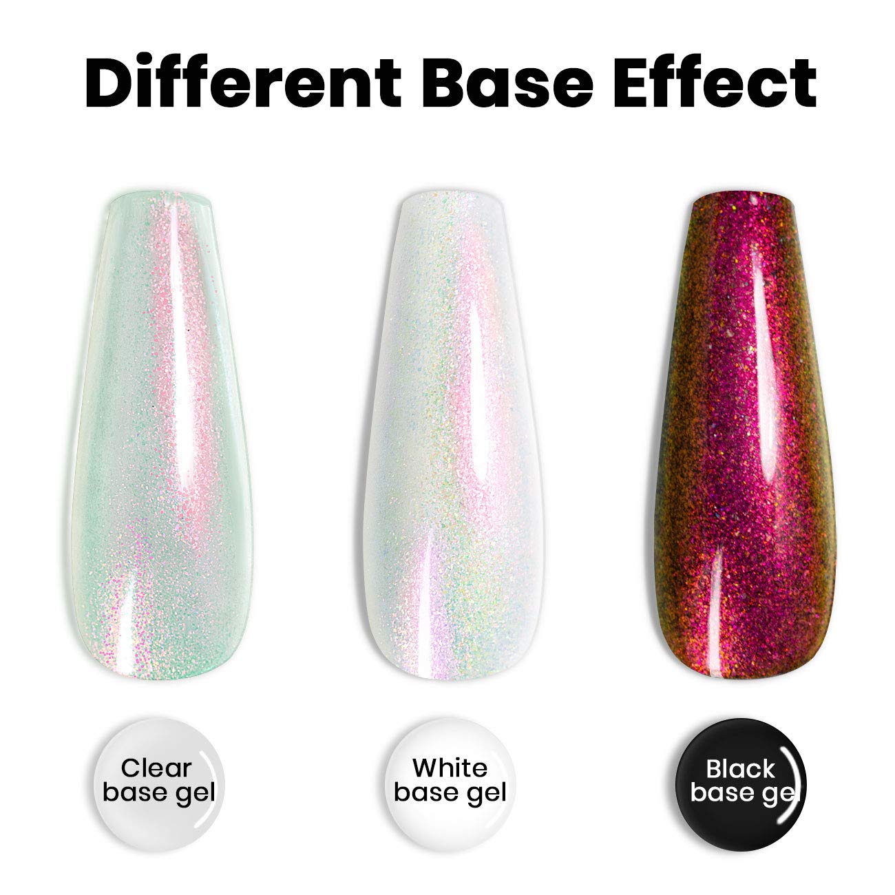 RARJSM Glitter Gel Nail Polish - Pearl Mermaid Shimmer UV LED Cured Nail Art Polish (7.5ml) for Salon & Home Manicure - Perfect for Parties, Weddings & Special Occasions