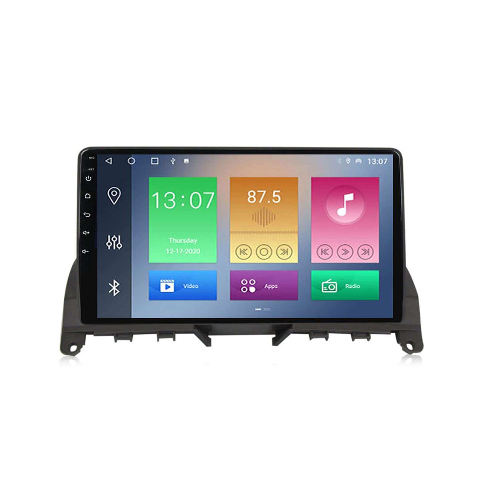 Benz C-Class W204 2006-2011 Car Radio Multimedia MP5 Player with Bluetooth, WiFi, Navigation, Mirror Link, Steering Wheel Control, USB & Carplay - Perfect for Hands-Free Calling, Music Streaming & Safe Reversing with Included Camera