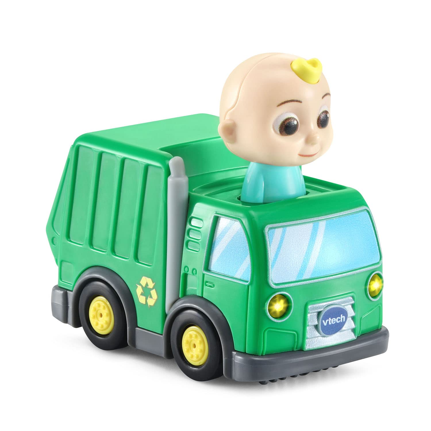 VTech CoCoMelon Go! Go! Smart Wheels JJ’s Recycling Truck and Track Set - Interactive Learning Toy for Toddlers & Kids Ages 1-5 - Educational STEM Toy with Lights & Sounds - Perfect for Pretend Play & Recycling Awareness
