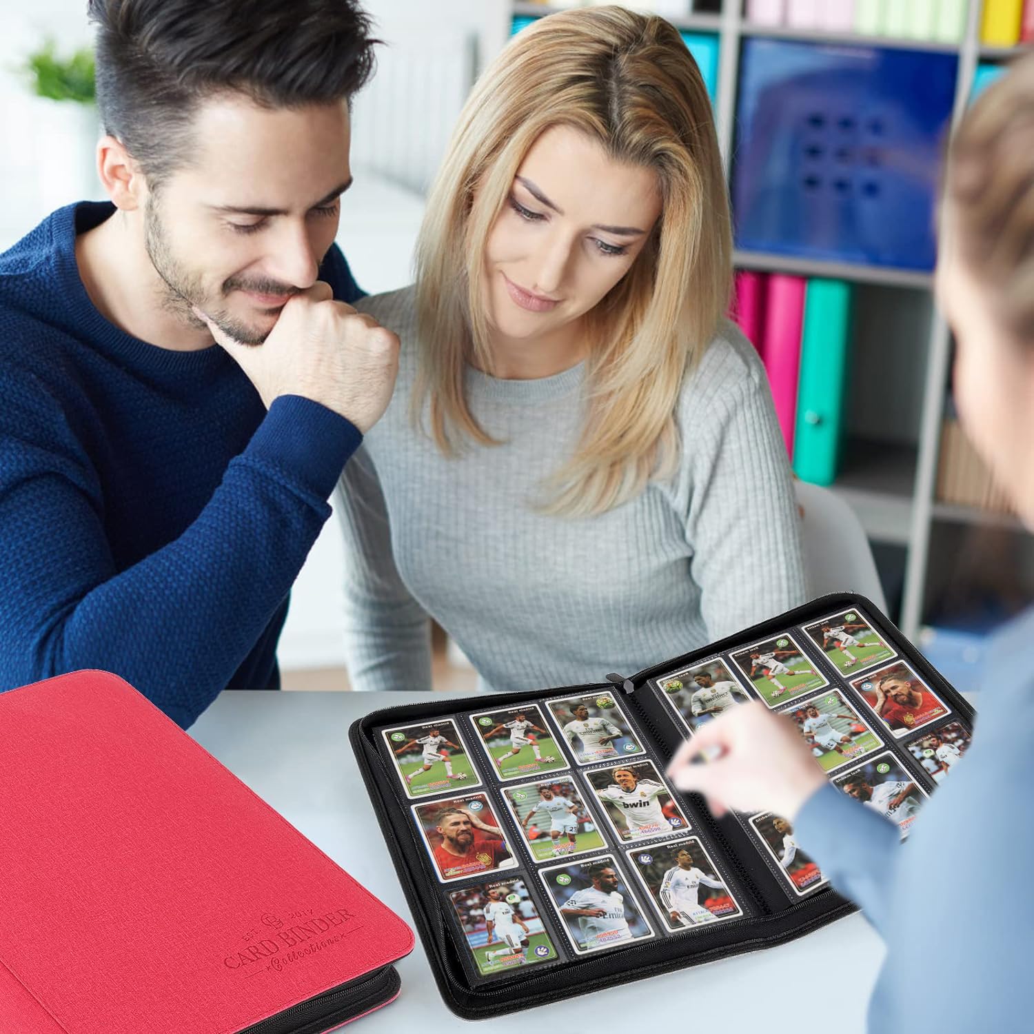 Premium 540-Pocket Side Loading Trading Card Binder - Professional Card Collection Album for TCG, MTG, Baseball & Yu-Gi-Oh Cards (Red) - Perfect for Gaming Tournaments, Collectors & Card Storage Organization