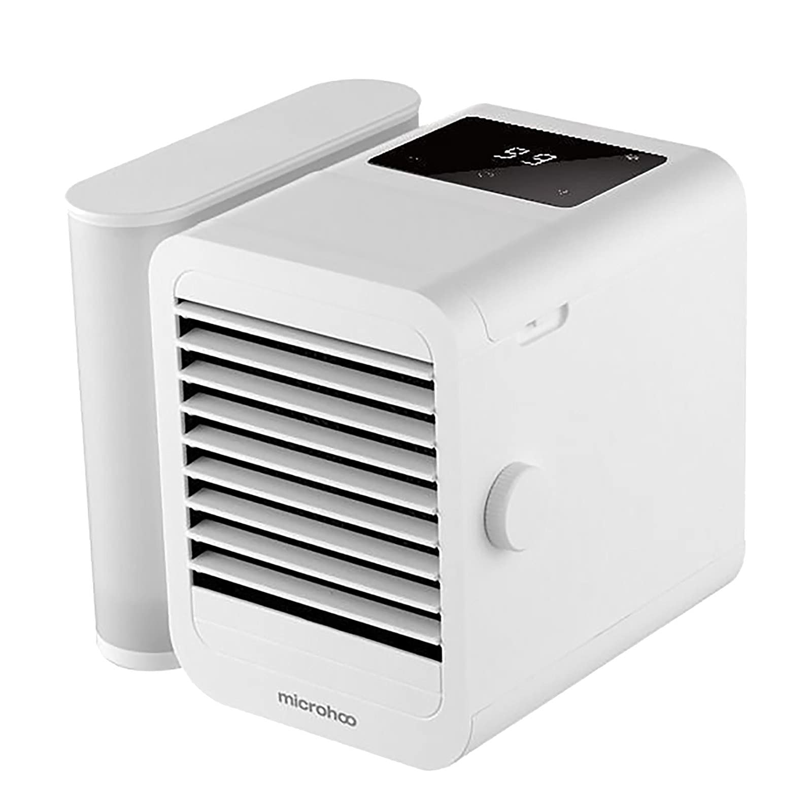 Portable Evaporative Air Cooler & Fan - 3-in-1 Windowless AC Unit with Rechargeable Battery for Home, Bedroom, Office | White | Perfect for Small Spaces, Hot Summer Days & Energy-Efficient Cooling