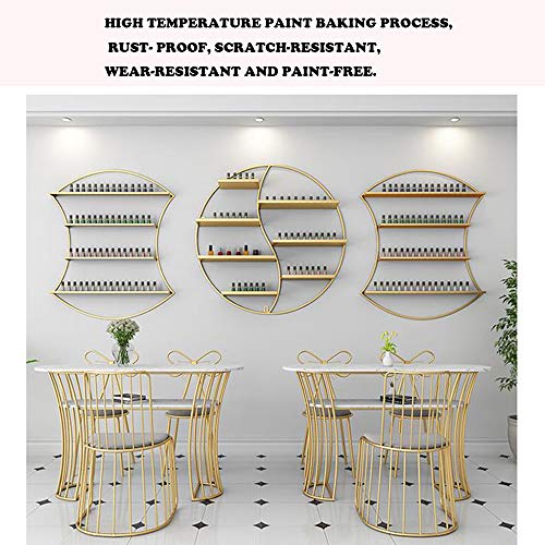 Wall Mount Nail Polish Organizer - Metal Display Shelf for Nail Polish & Glue - Spice Rack for Kitchen & Cabinet - Perfect for Salon, Bathroom & Home Organization