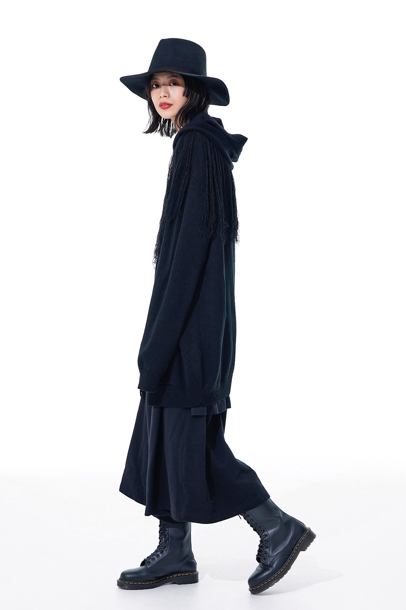 CORPILON Women's Bulky Wool Fringe Knit Parka Coat - Warm Winter Outerwear for Casual Street Style & Cold Weather Fashion