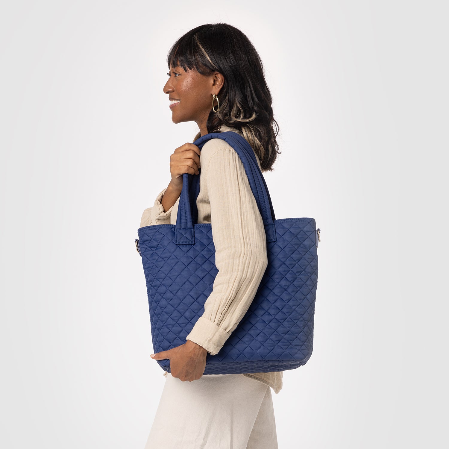 Harper Quilted Tote Bag for Women - Stylish & Spacious Handbag for Work, Travel & Everyday Use
