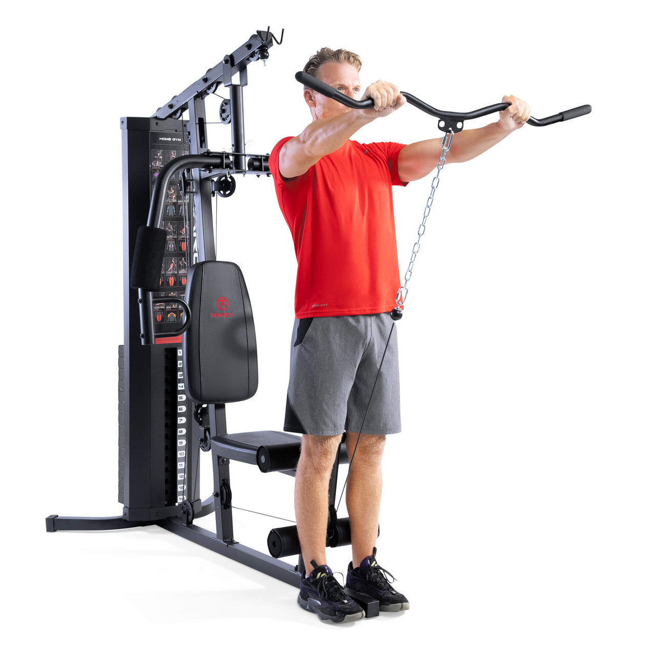 Marcy MWM-8178 150lb Stack Weight Home Gym - All-in-One Strength Training Equipment for Full Body Workout | Perfect for Home Fitness & Small Spaces
