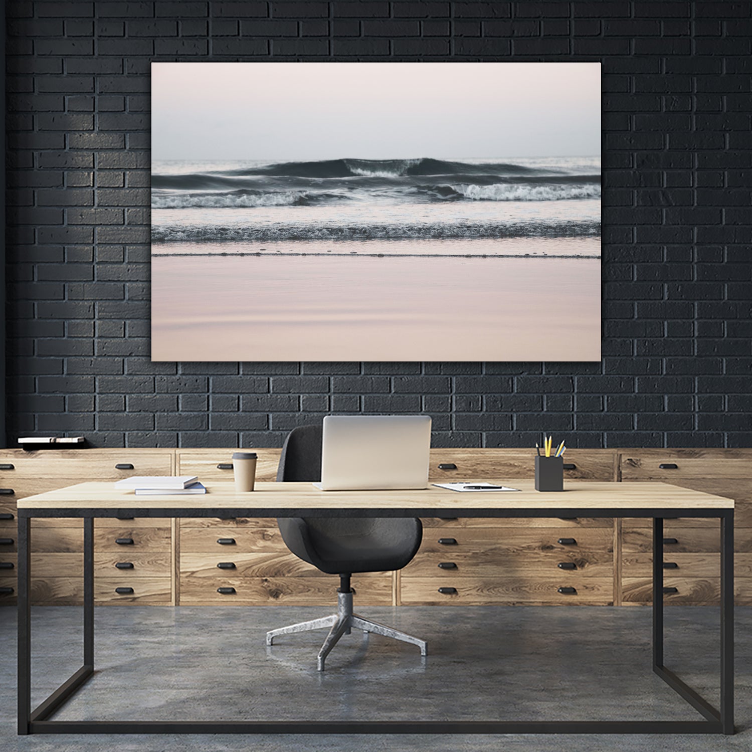 Atlantic Ocean Dream Waves 5 - Stunning Ocean Wave Wall Art for Beach House Decor, Coastal Living Room, Bedroom & Office - Perfect for Nautical Theme Interior Design