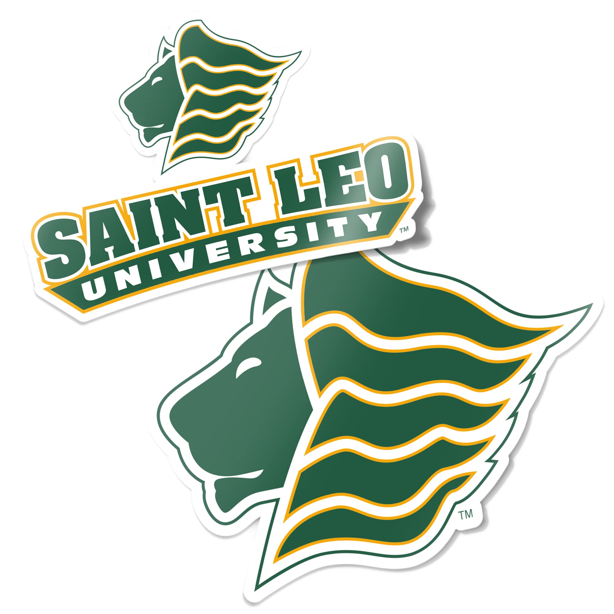 Desert Cactus & Saint Leo University Lions Vinyl Decal Sticker Set (4 Inch) - Waterproof Laptop, Car, Water Bottle, Scrapbook Decor | School Spirit, Dorm Room, College Accessories