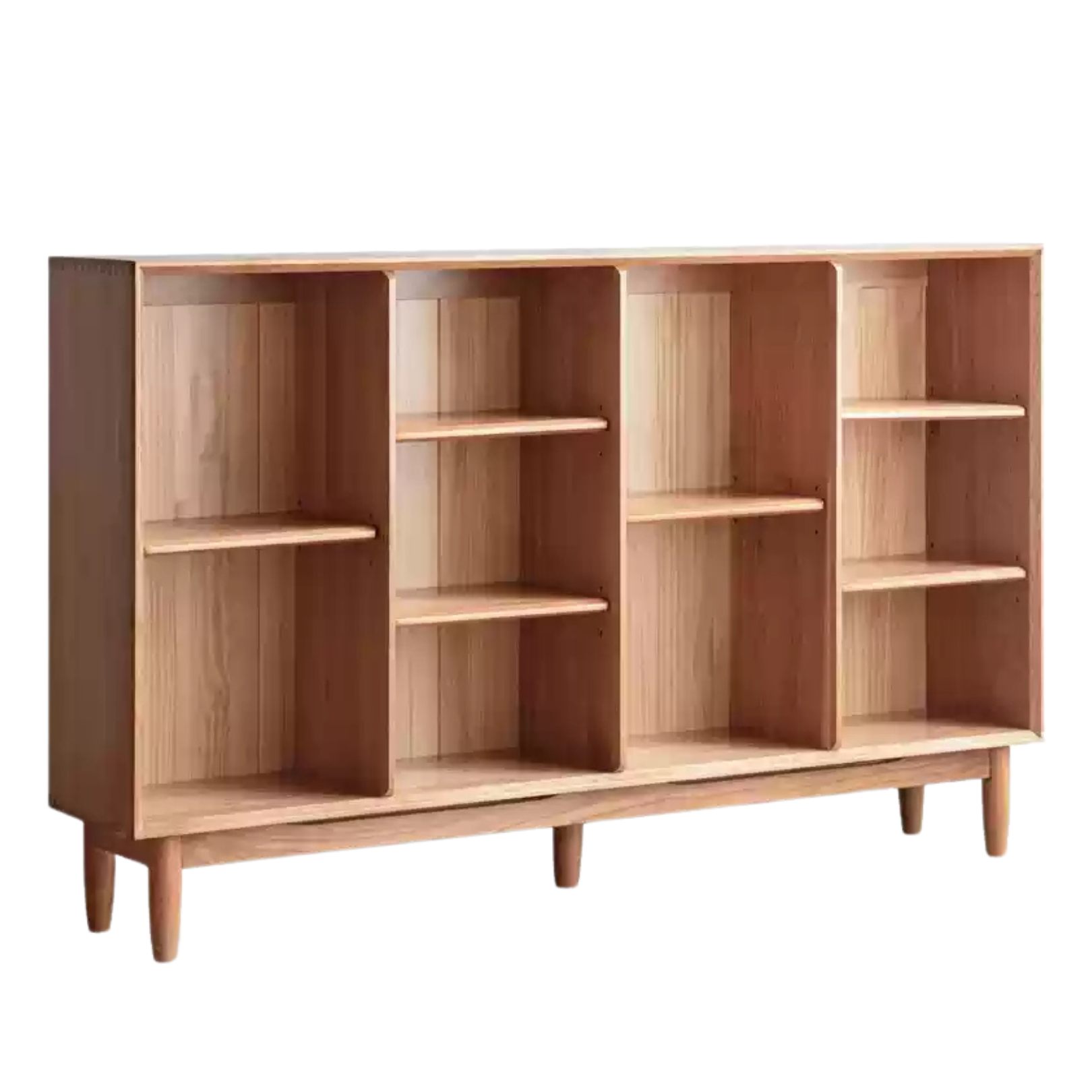 59x11.8x36.6 inch / 150x30x93cm /  Natural Wood Color / B-type bookcase
