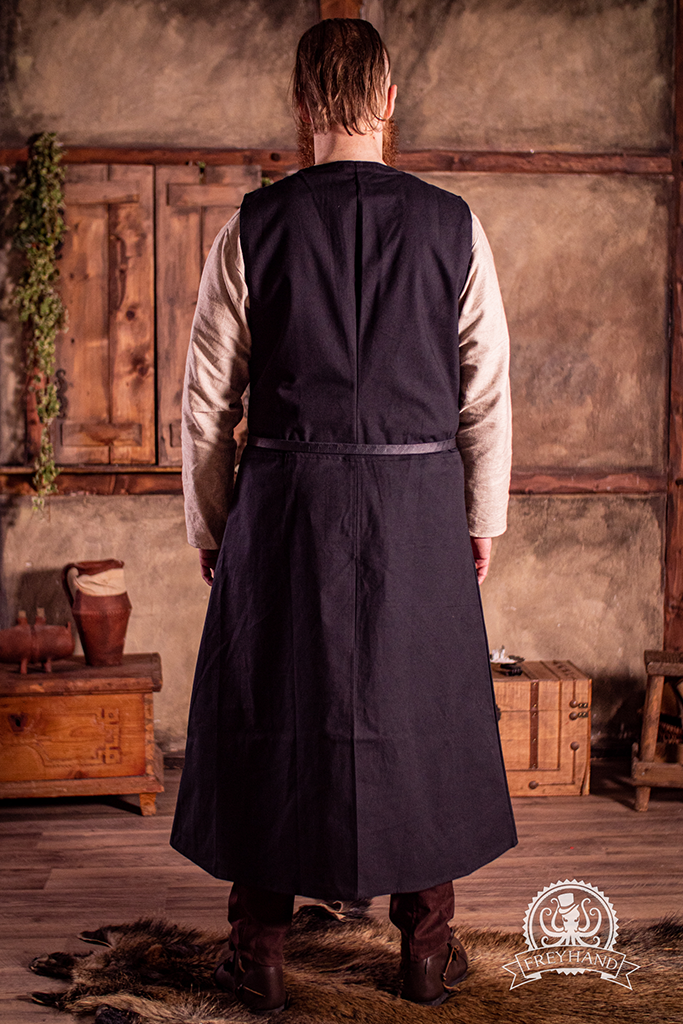 Tabard Robert Black - Medieval Knight Costume Tunic for Renaissance Fairs & LARP Events