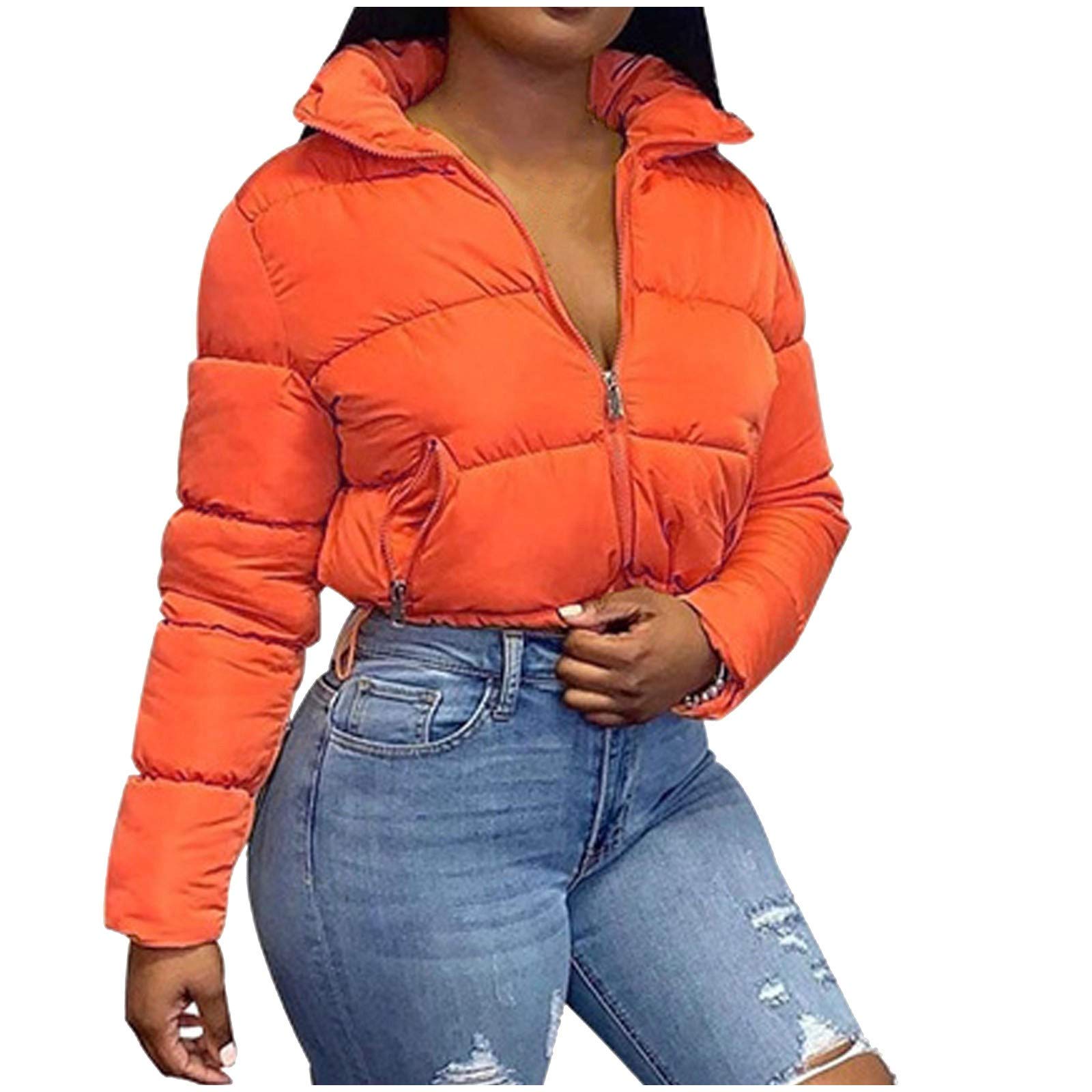 YOMXL Women's Quilted Bomber Jacket - Colorblock Long Sleeve Baseball Collar Coat for Fall & Winter | Casual Outerwear for Streetwear, Travel & Daily Wear