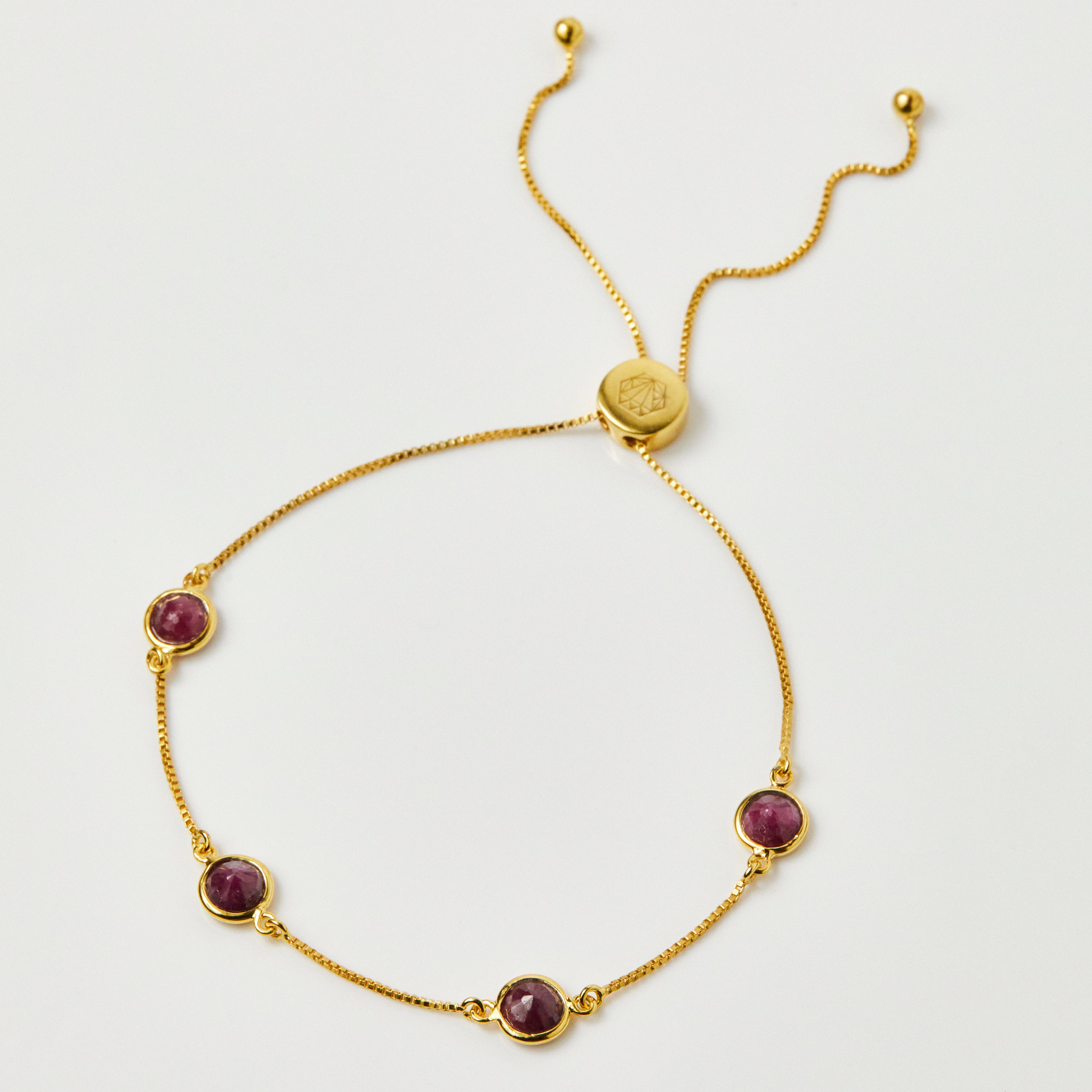 Elegant Semi-Precious Birthstone Bracelet | Personalized Zodiac Jewelry Gift for Women | Perfect for Birthdays, Anniversaries & Special Occasions