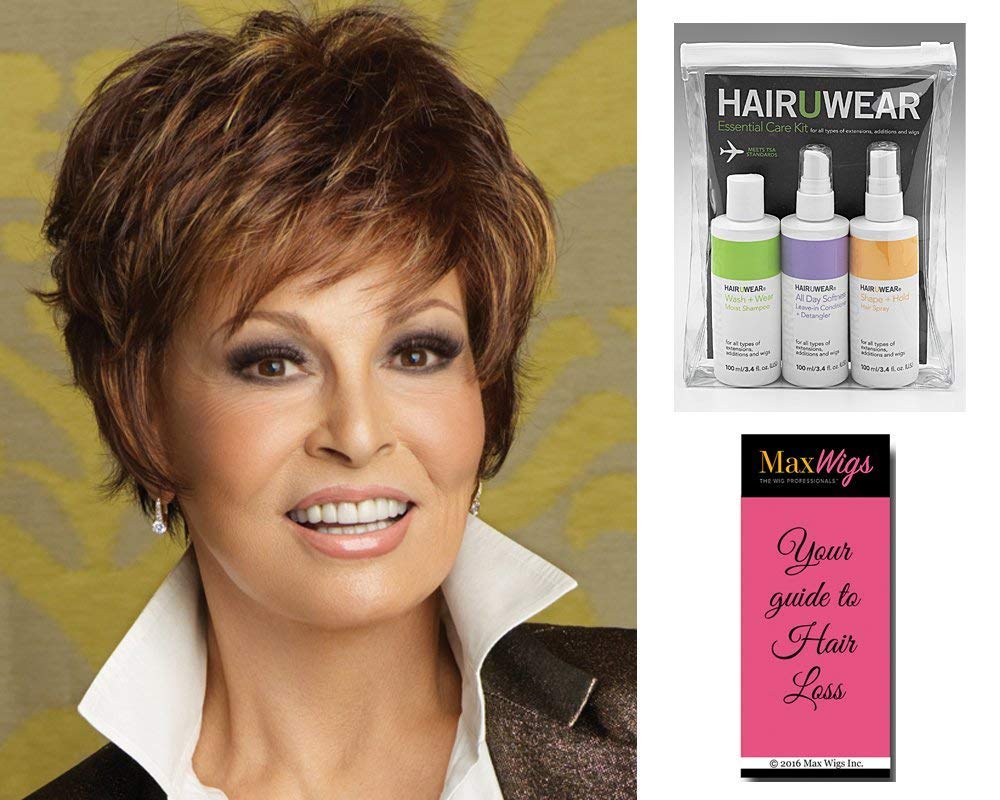 Raquel Welch Sparkle Wig - Short Textured Layers Synthetic Hair in Shaded Iced Cappuccino | 3